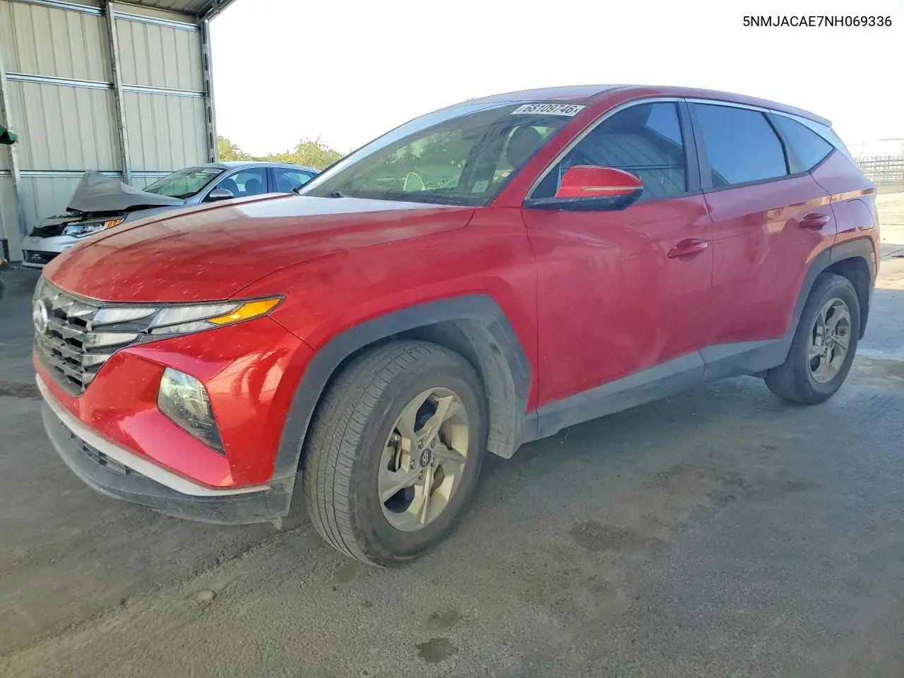 HYUNDAI TUCSON 2022, VIN 5NMJACAE7NH069336