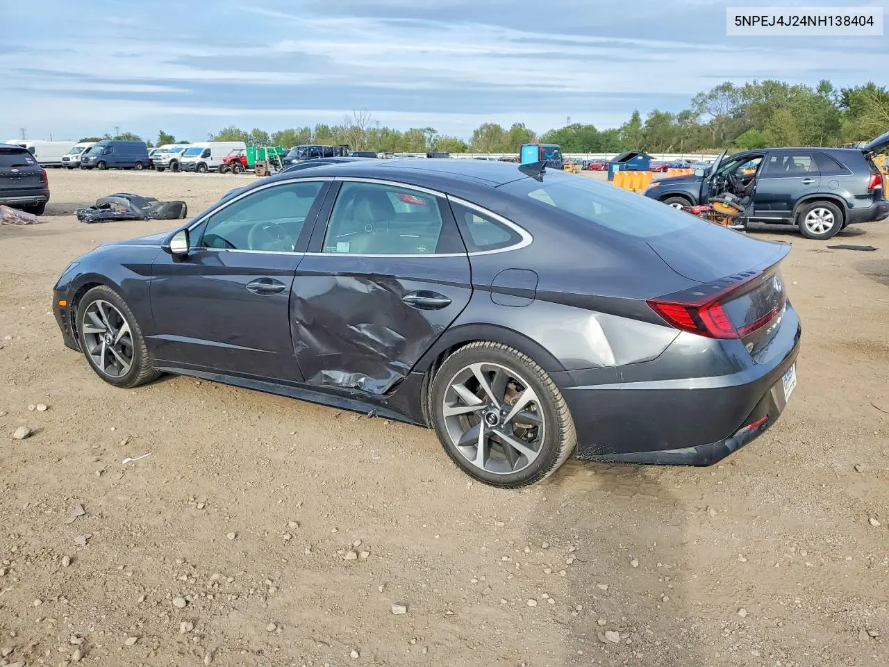 2022 HYUNDAI SONATA VIN 5NPEJ4J24NH138404 — фото 2