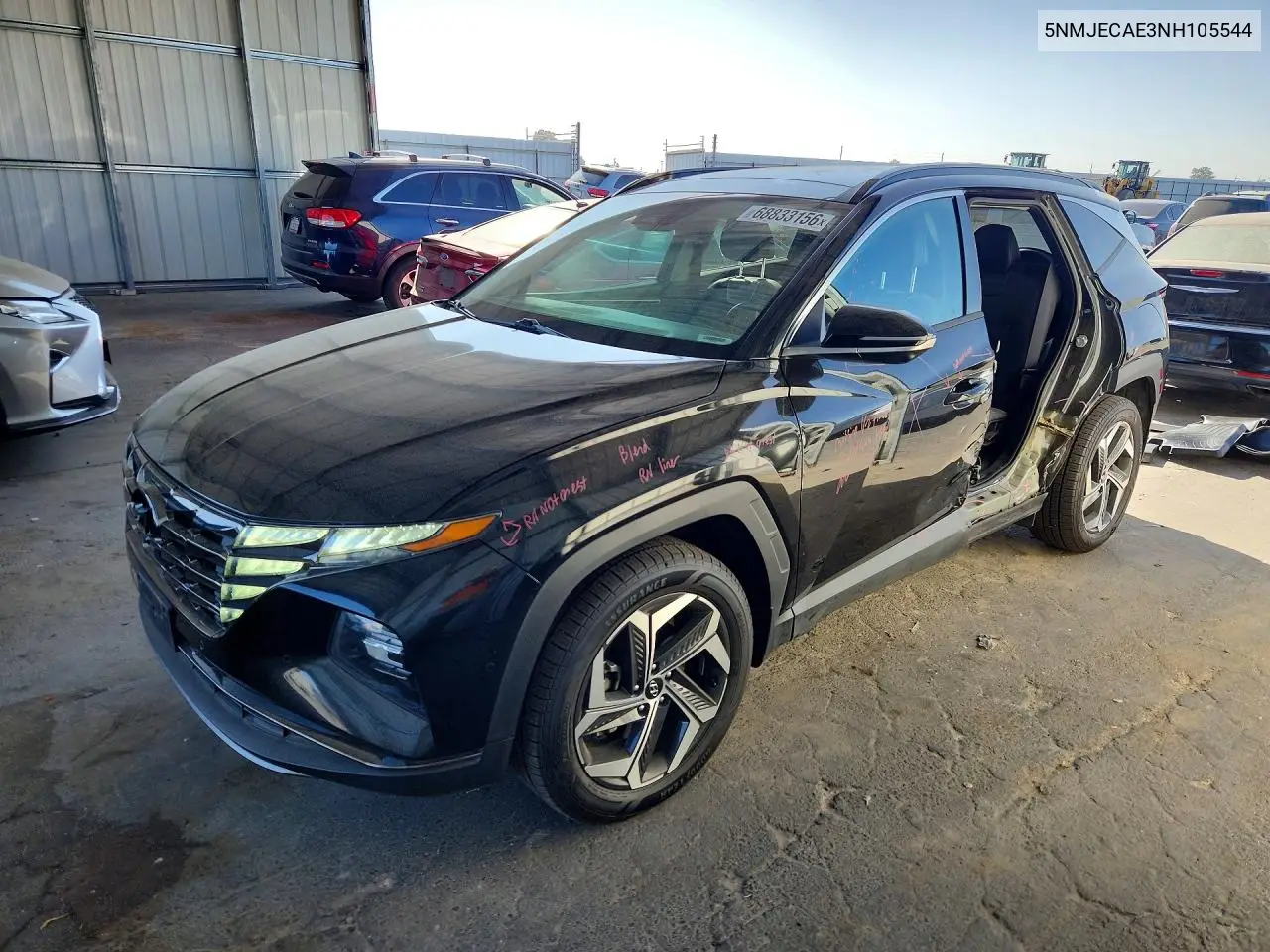 HYUNDAI TUCSON 2022, VIN 5NMJECAE3NH105544