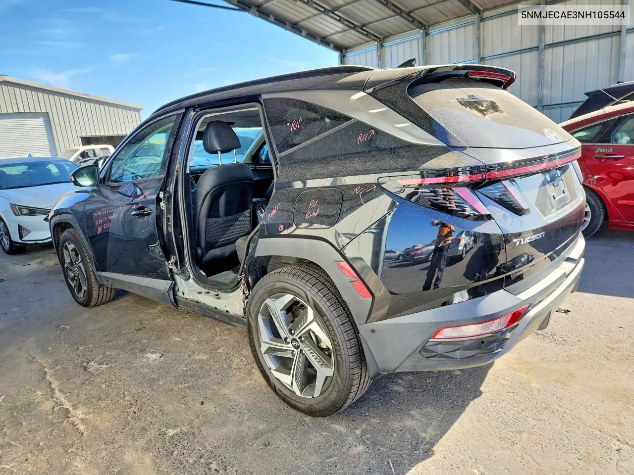 2022 HYUNDAI TUCSON VIN 5NMJECAE3NH105544 — фото 2