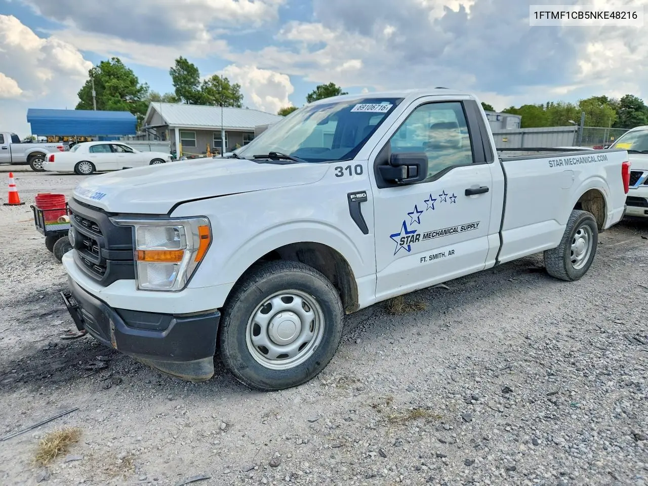 FORD F-150 2022, VIN 1FTMF1CB5NKE48216