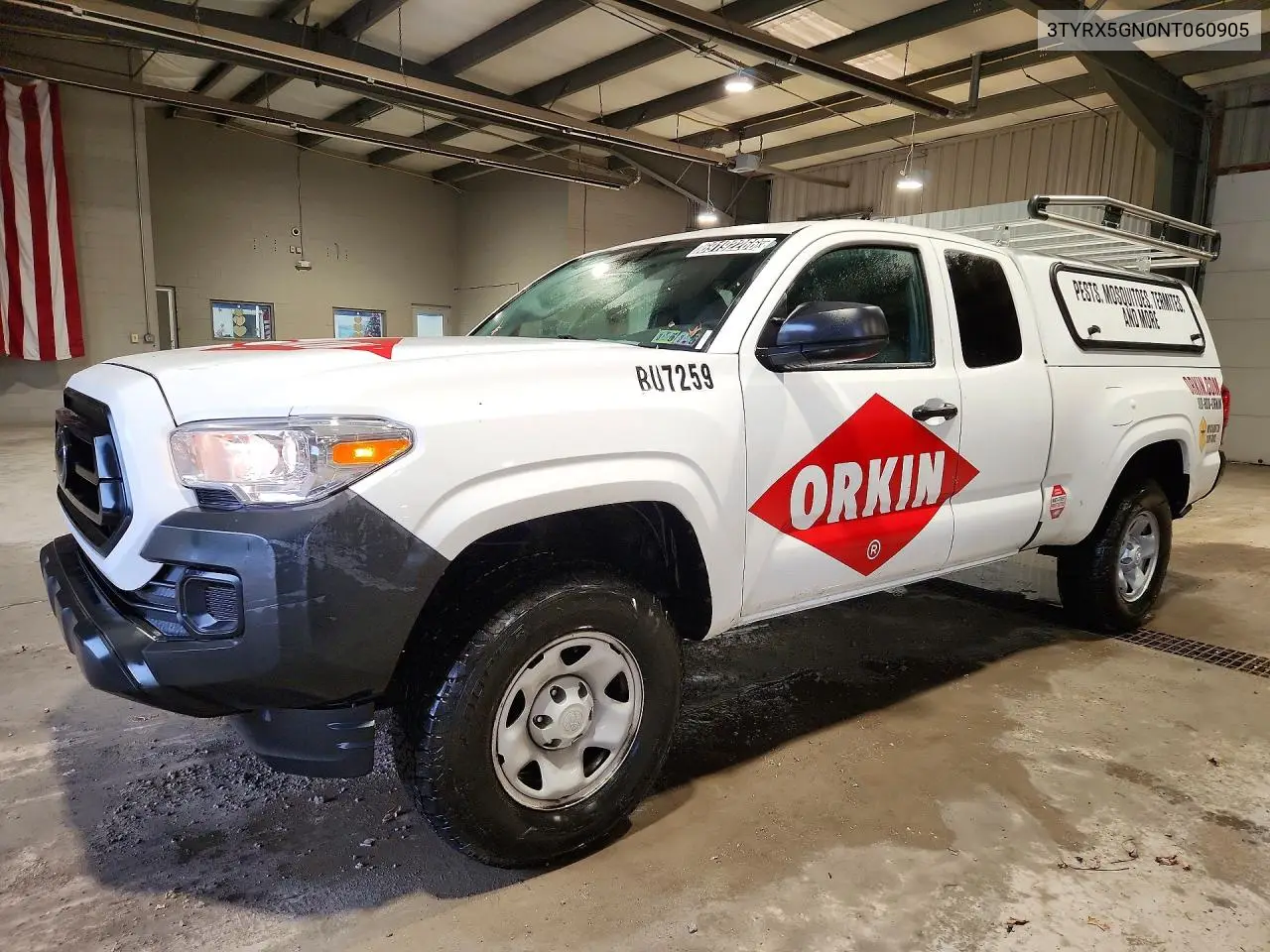 TOYOTA TACOMA 2022, VIN 3TYRX5GN0NT060905