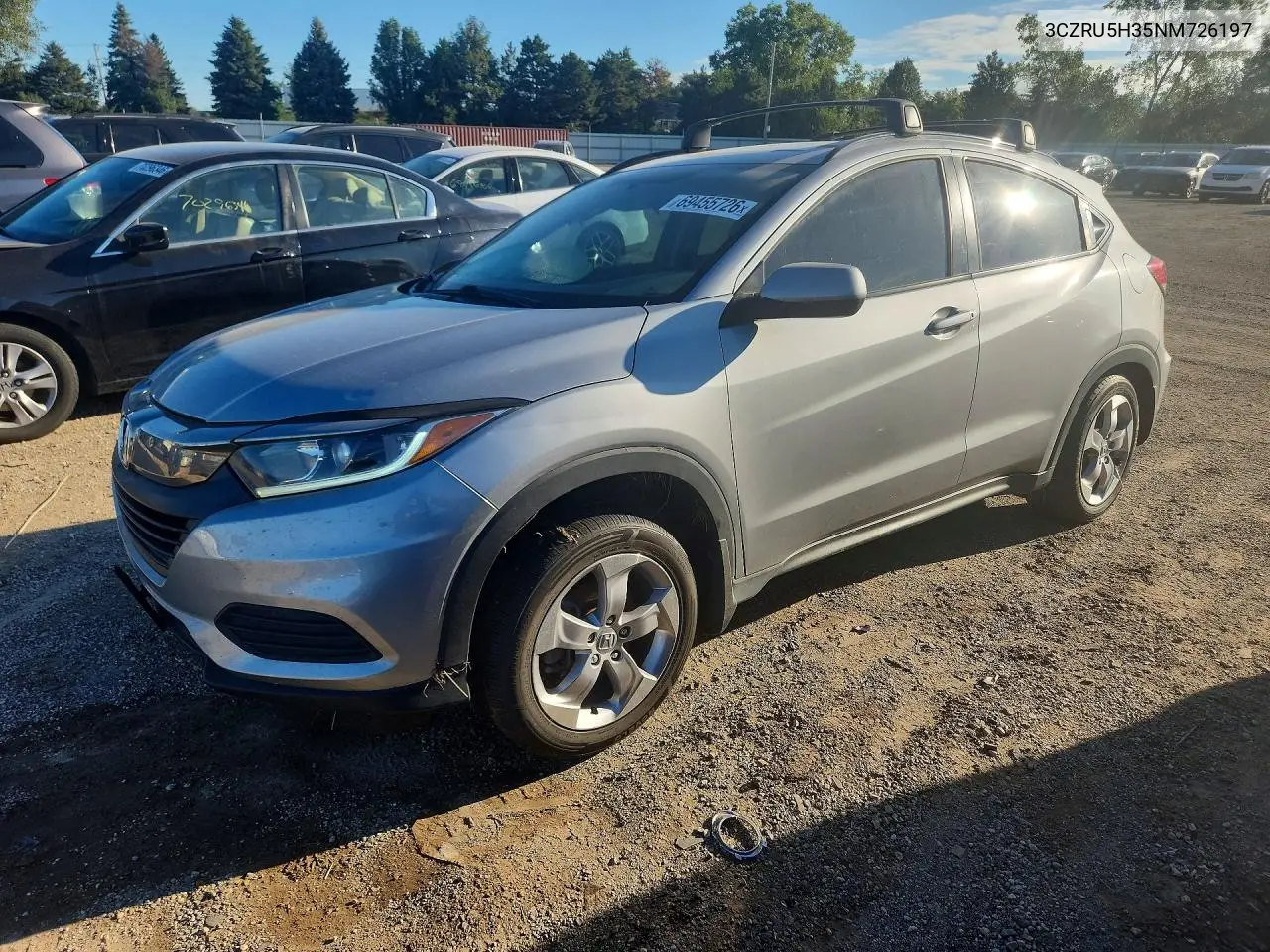 HONDA HR-V 2022, VIN 3CZRU5H35NM726197