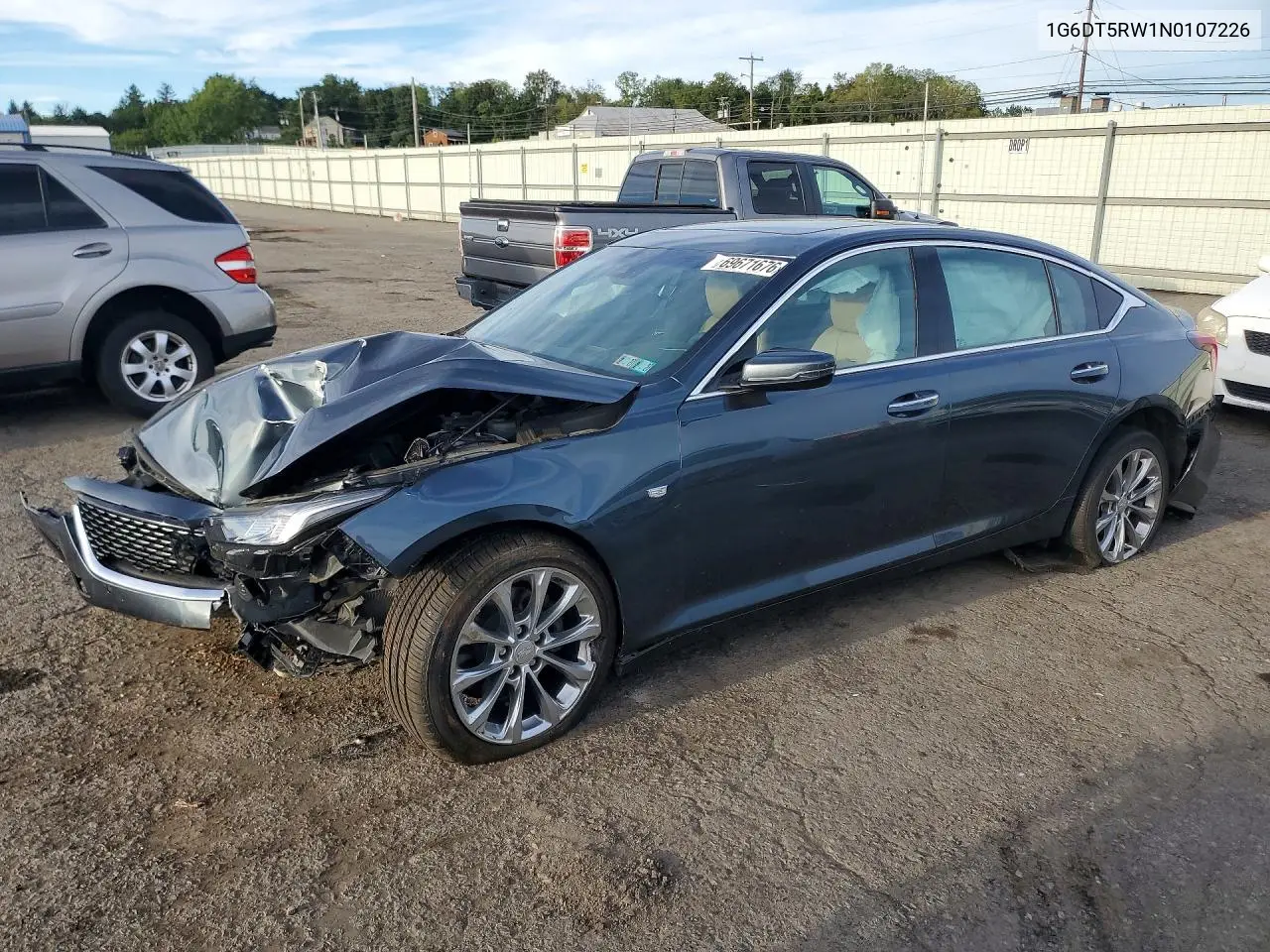 CADILLAC CT5 2022, VIN 1G6DT5RW1N0107226