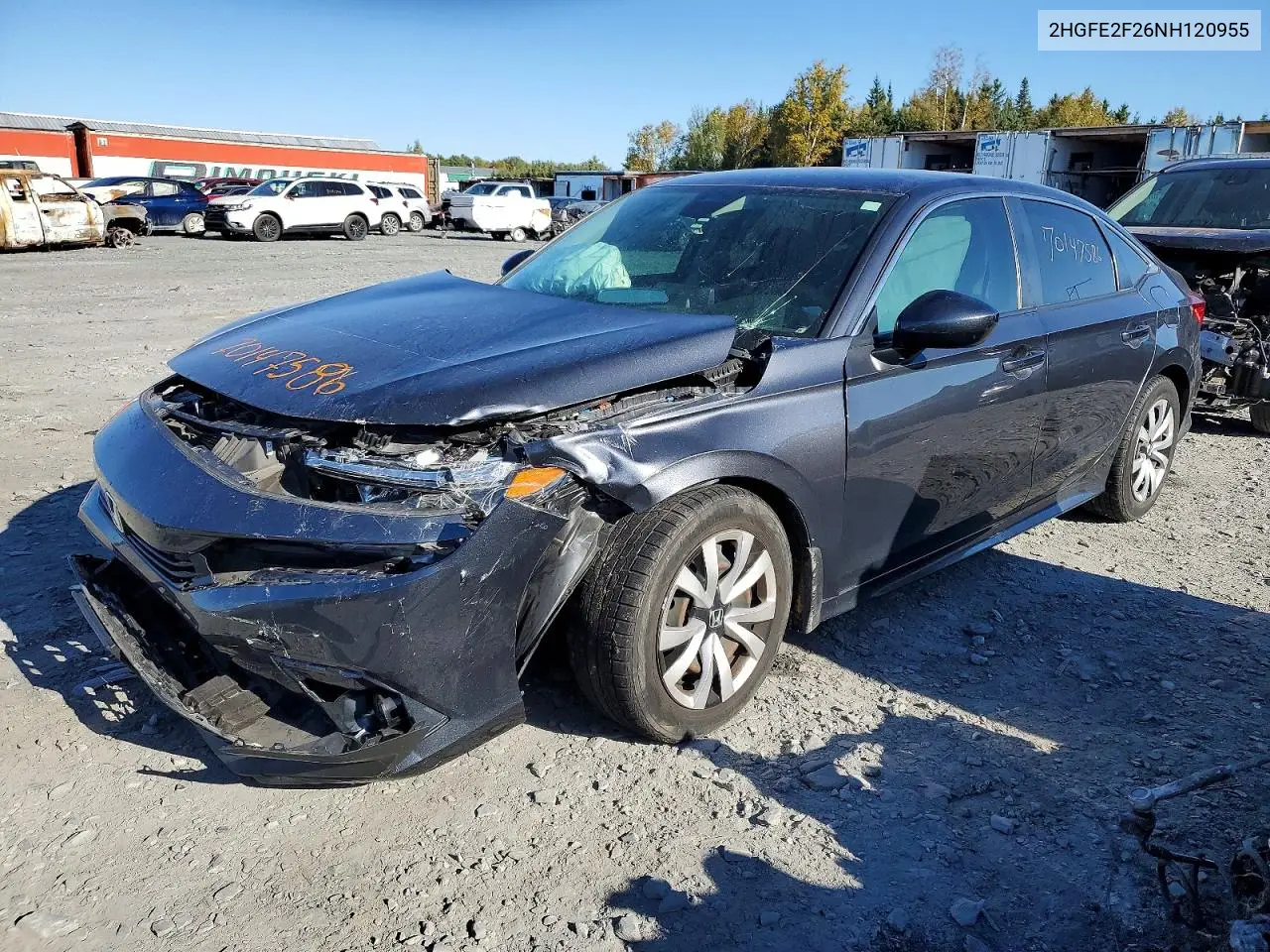 HONDA CIVIC 2022, VIN 2HGFE2F26NH120955