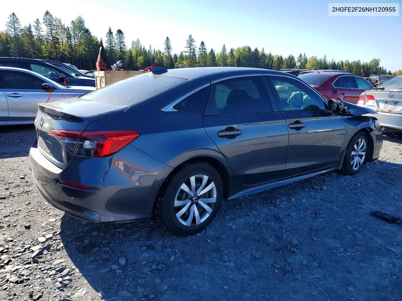 2022 HONDA CIVIC VIN 2HGFE2F26NH120955 — фото 3