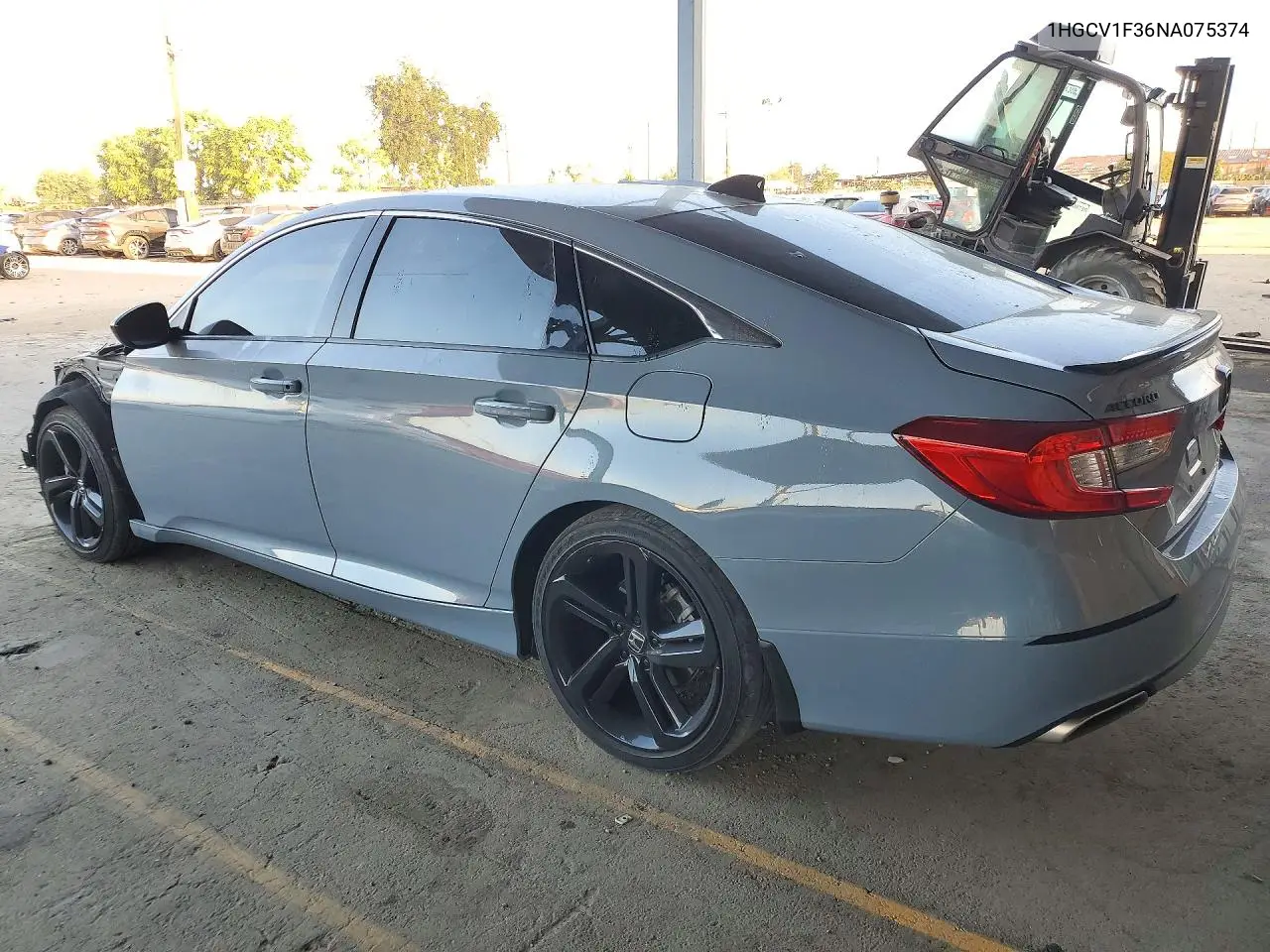 2022 HONDA ACCORD VIN 1HGCV1F36NA075374 — фото 2