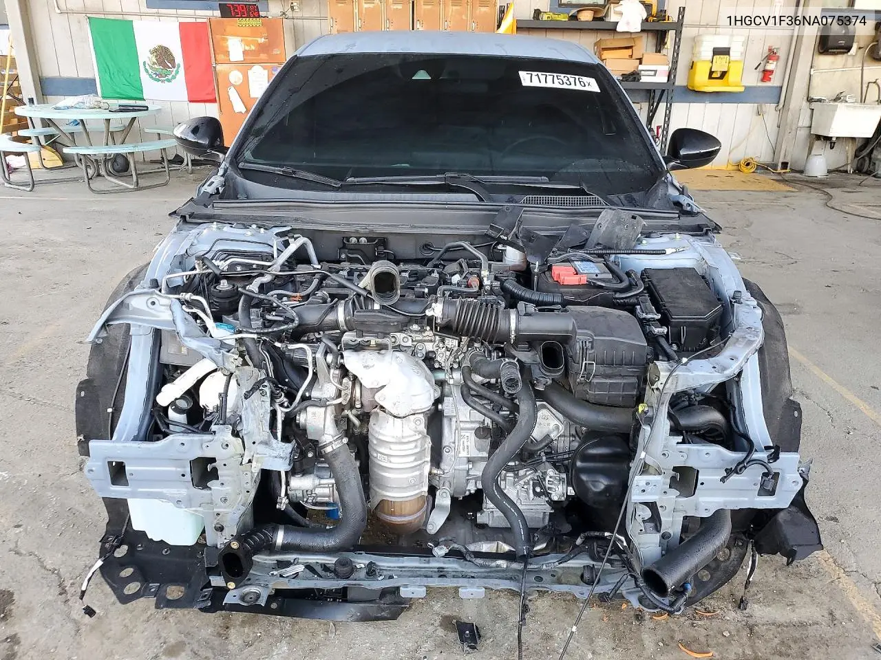 2022 HONDA ACCORD VIN 1HGCV1F36NA075374 — фото 5