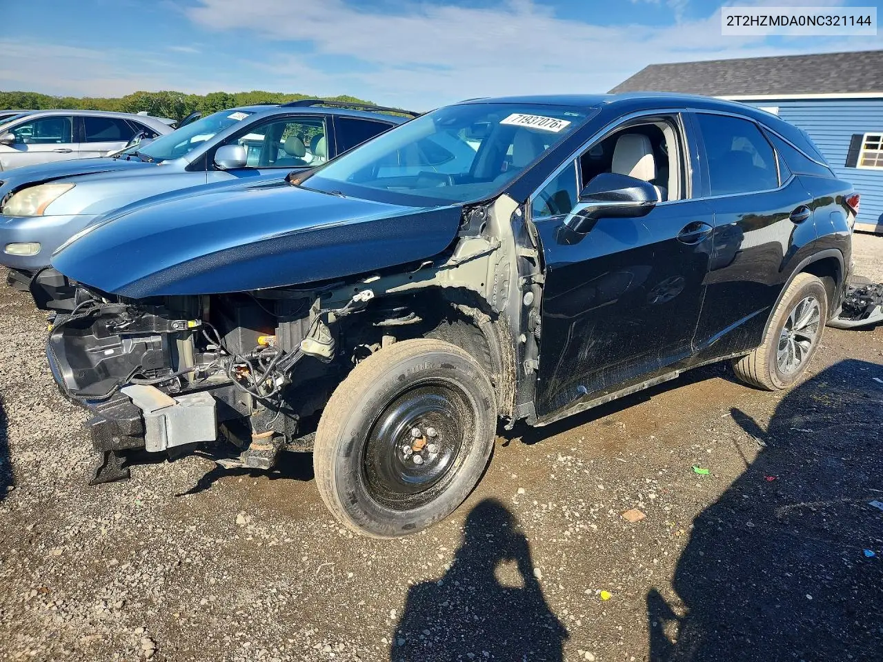 LEXUS RX 2022, VIN 2T2HZMDA0NC321144