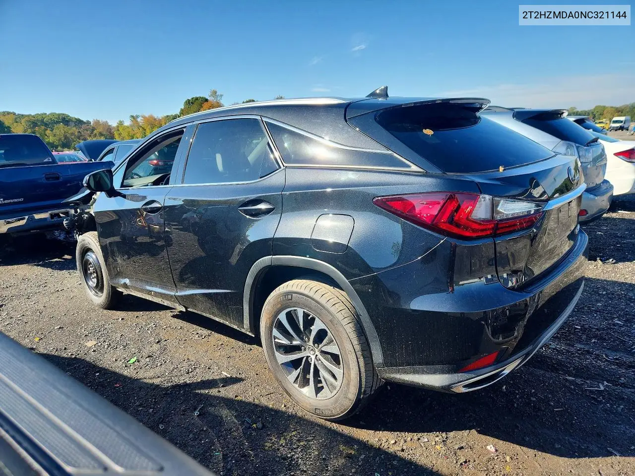 2022 LEXUS RX VIN 2T2HZMDA0NC321144 — фото 2