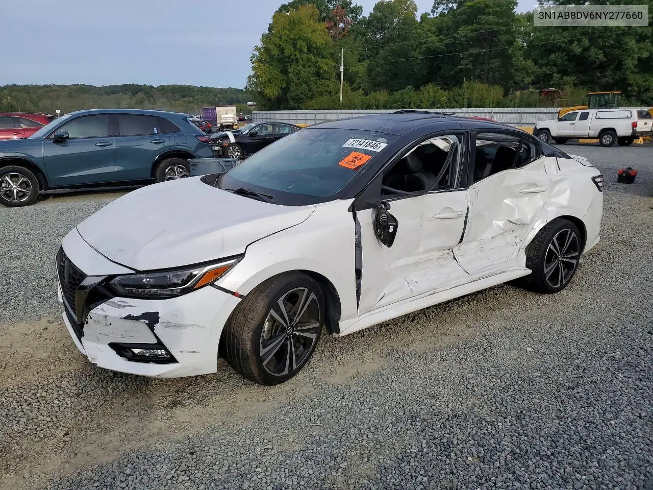 NISSAN SENTRA 2022, VIN 3N1AB8DV6NY277660