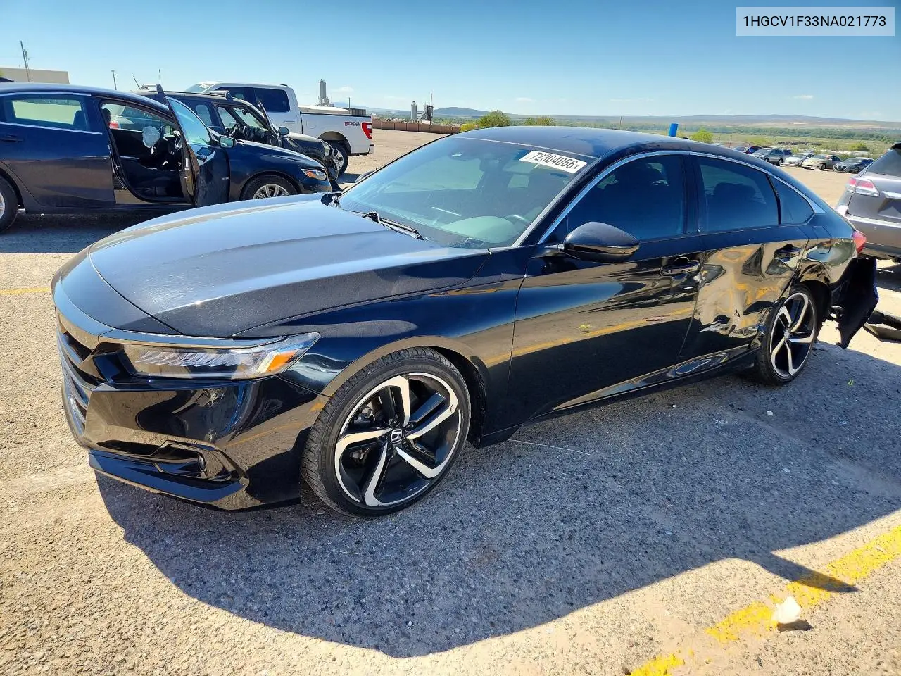 HONDA ACCORD 2022, VIN 1HGCV1F33NA021773