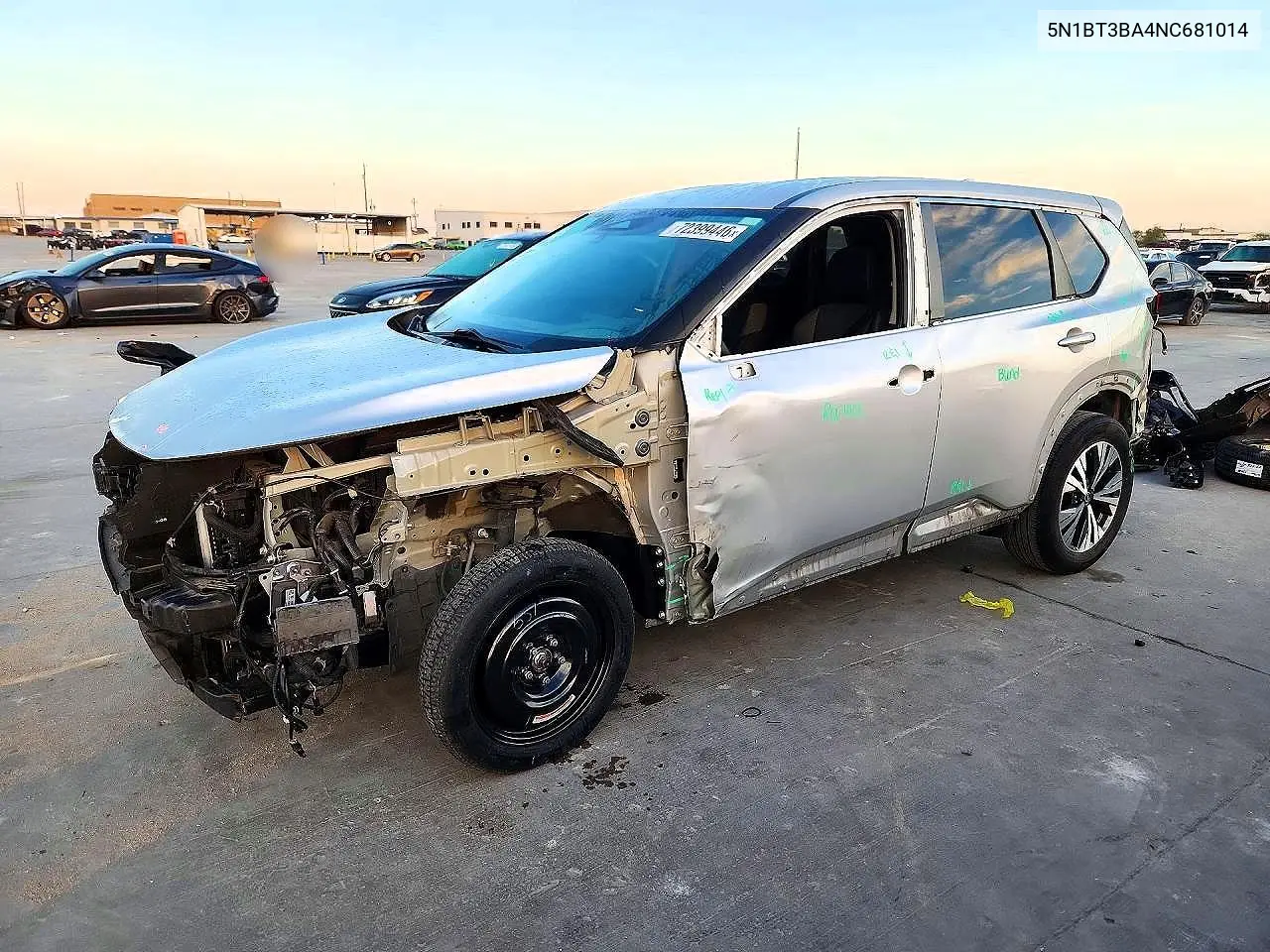 NISSAN ROGUE 2022, VIN 5N1BT3BA4NC681014