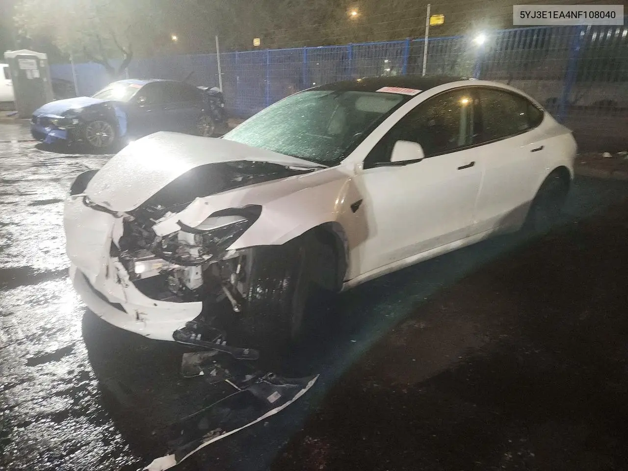 TESLA MODEL 3 2022, VIN 5YJ3E1EA4NF108040