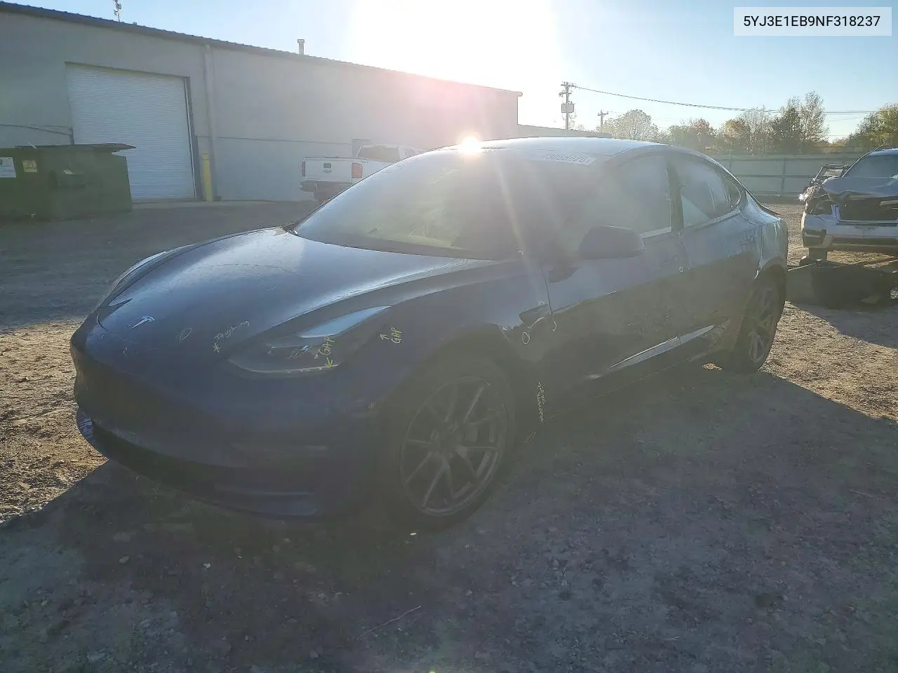 TESLA MODEL 3 2022, VIN 5YJ3E1EB9NF318237