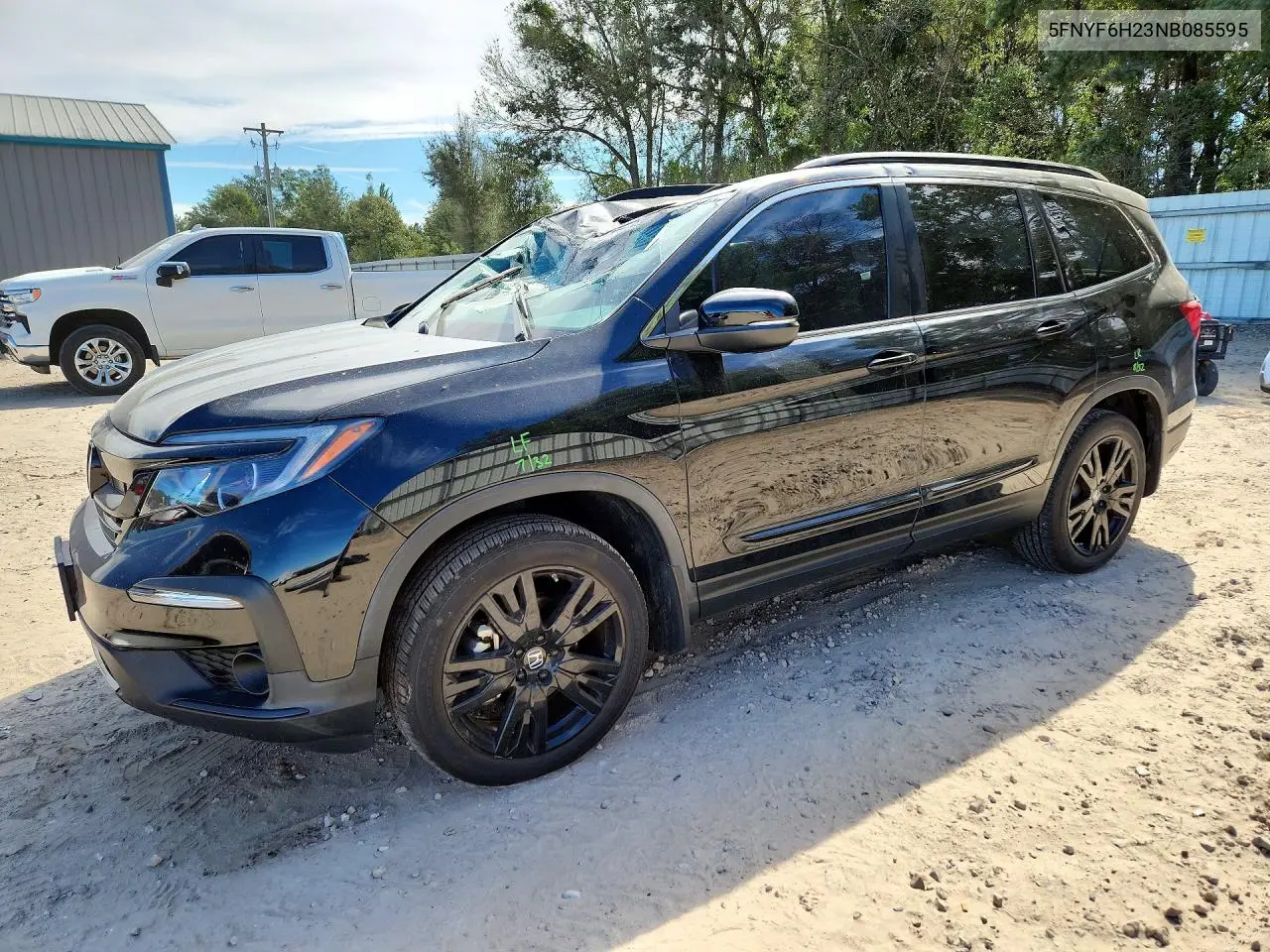 HONDA PILOT 2022, VIN 5FNYF6H23NB085595