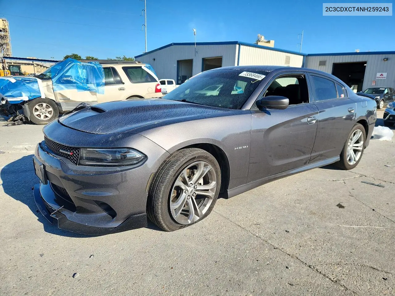2022 DODGE CHARGER VIN 2C3CDXCT4NH259243 — фото 4