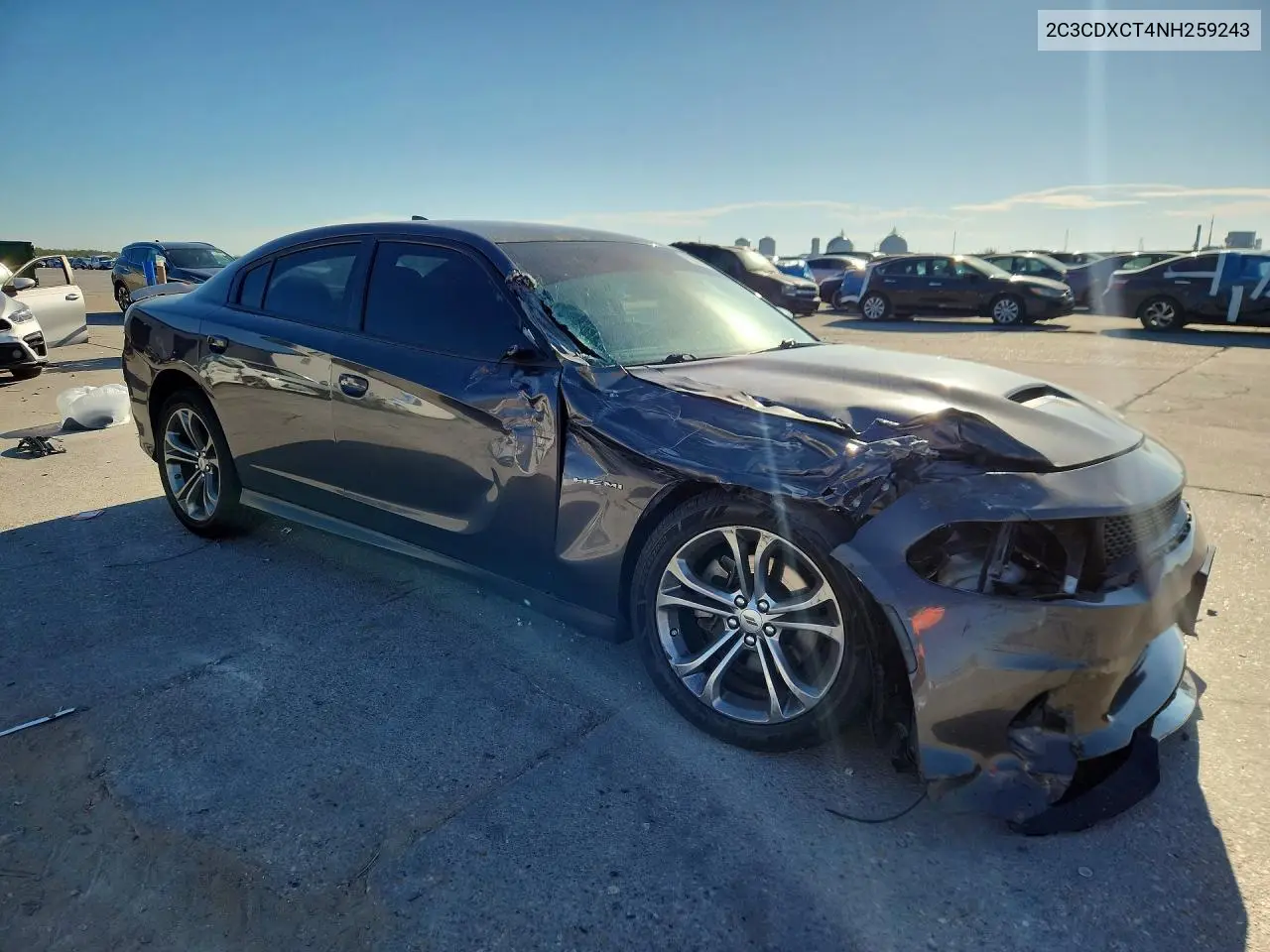 2022 DODGE CHARGER VIN 2C3CDXCT4NH259243 — фото 2