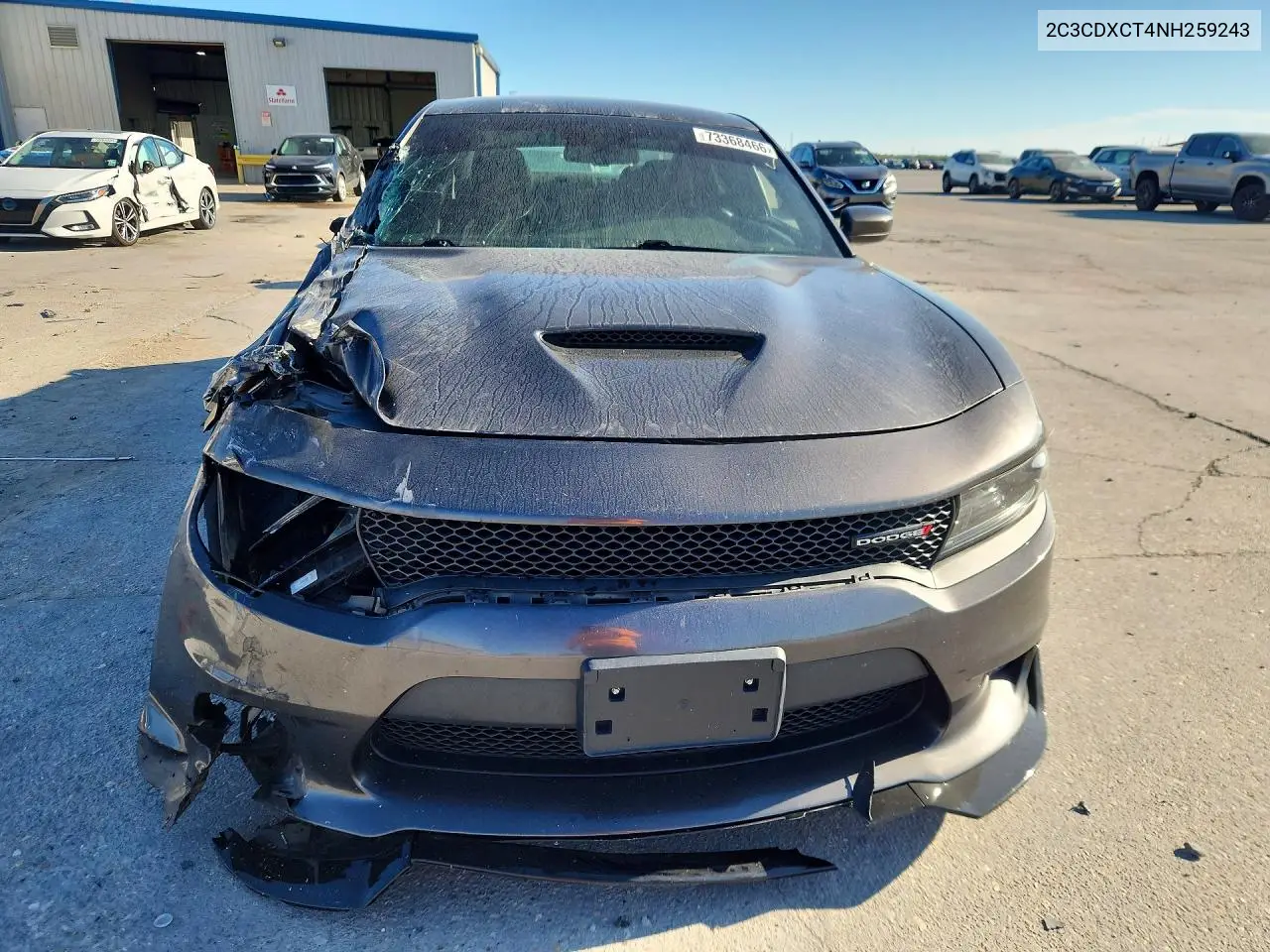 2022 DODGE CHARGER VIN 2C3CDXCT4NH259243 — фото 3