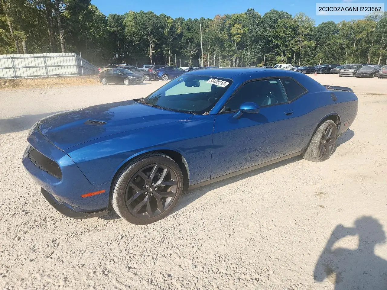 DODGE CHALLENGER 2022, VIN 2C3CDZAG6NH223667