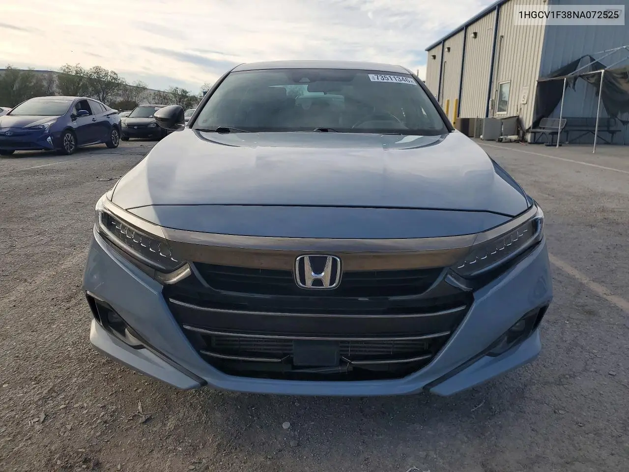 2022 HONDA ACCORD VIN 1HGCV1F38NA072525 — фото 5