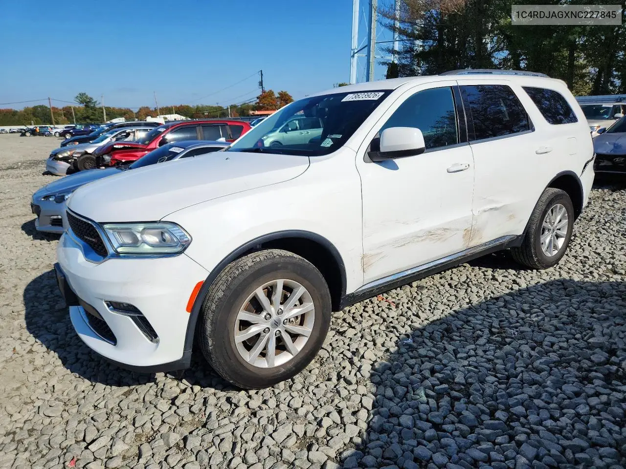 DODGE DURANGO 2022, VIN 1C4RDJAGXNC227845