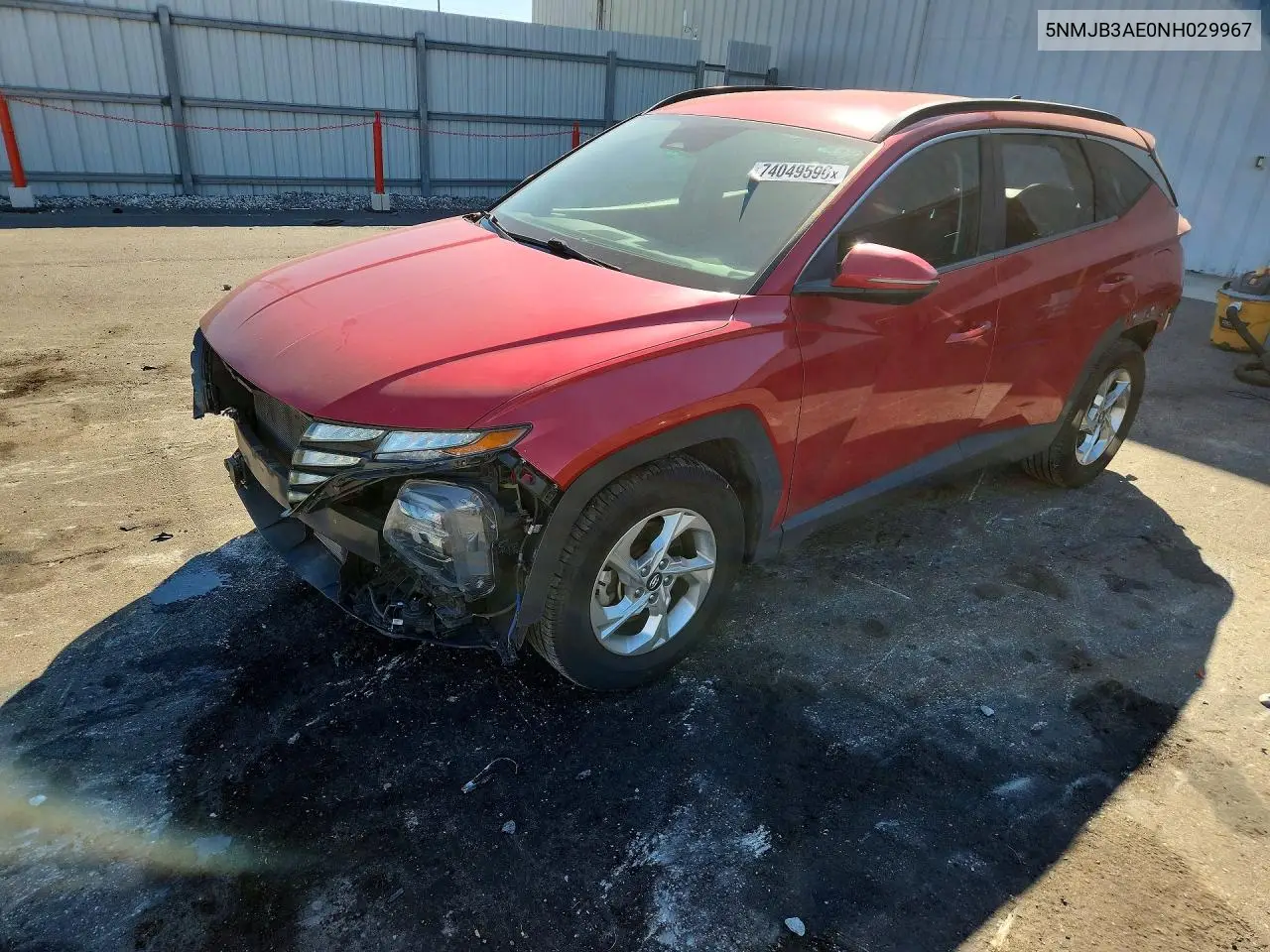 HYUNDAI TUCSON 2022, VIN 5NMJB3AE0NH029967