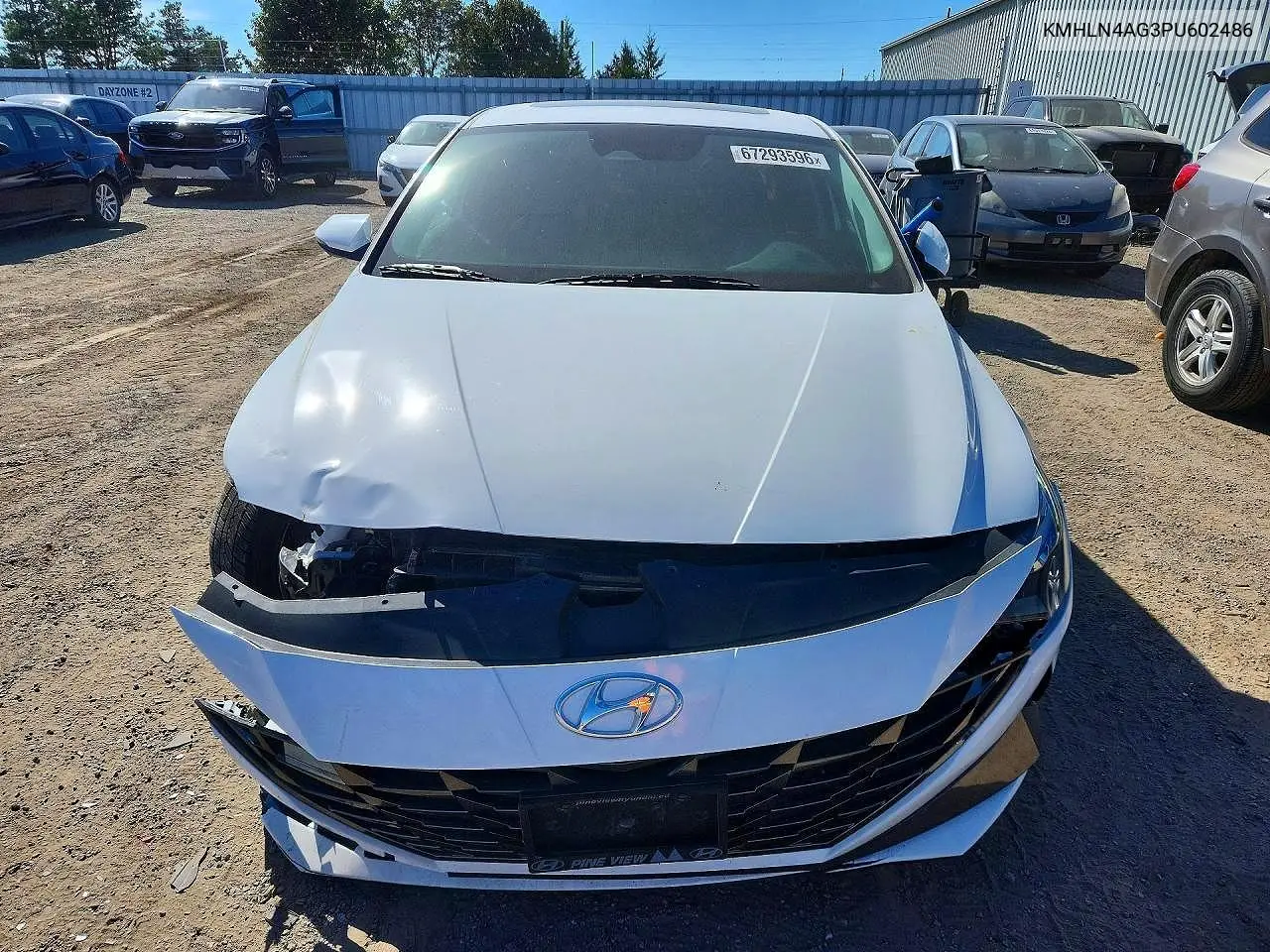 HYUNDAI ELANTRA 2023, VIN KMHLN4AG3PU602486