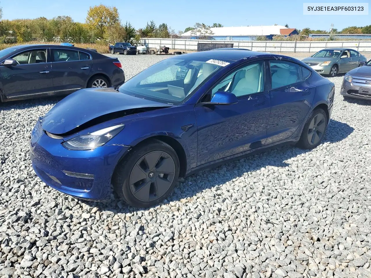 TESLA MODEL 3 2023, VIN 5YJ3E1EA3PF603123