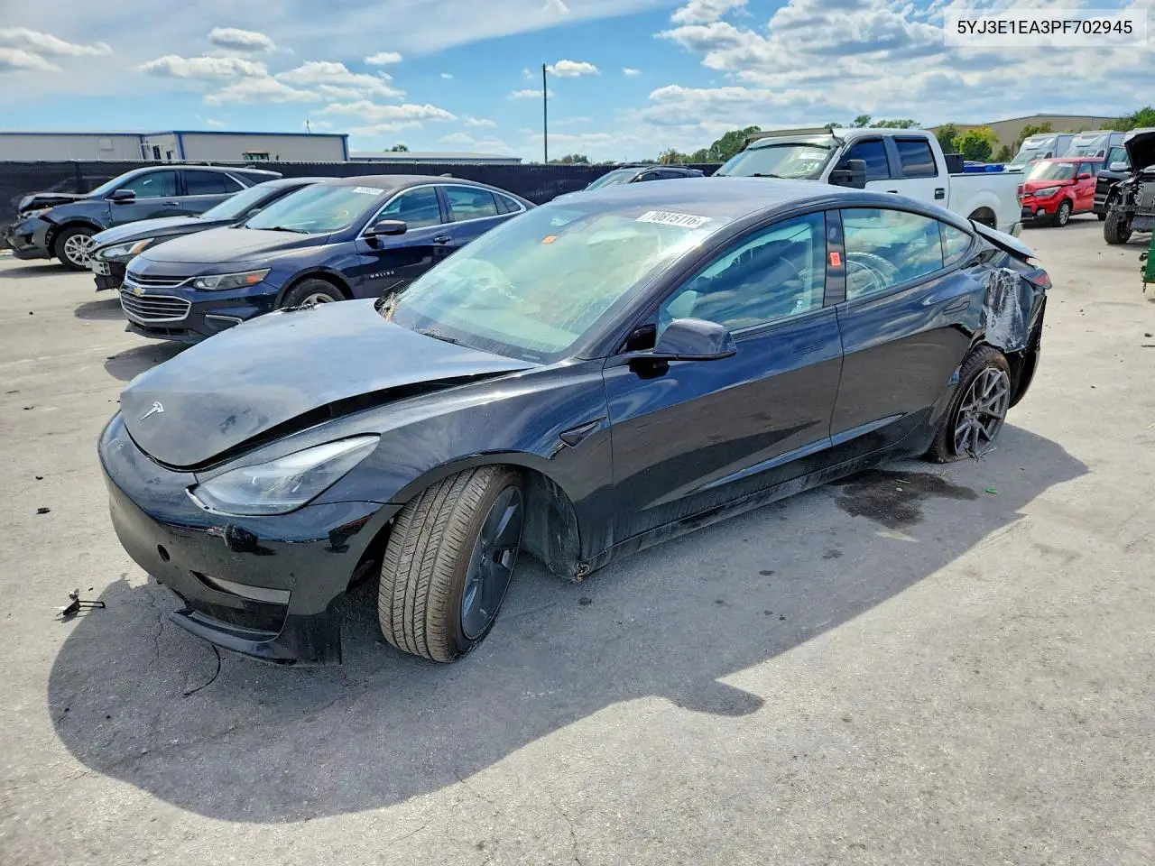 TESLA MODEL 3 2023, VIN 5YJ3E1EA3PF702945