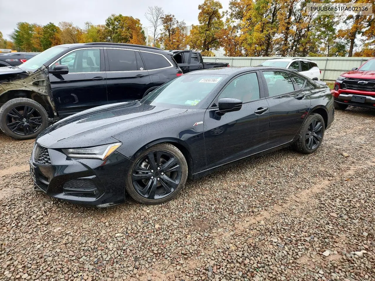 ACURA TLX 2023, VIN 19UUB6F51PA002136
