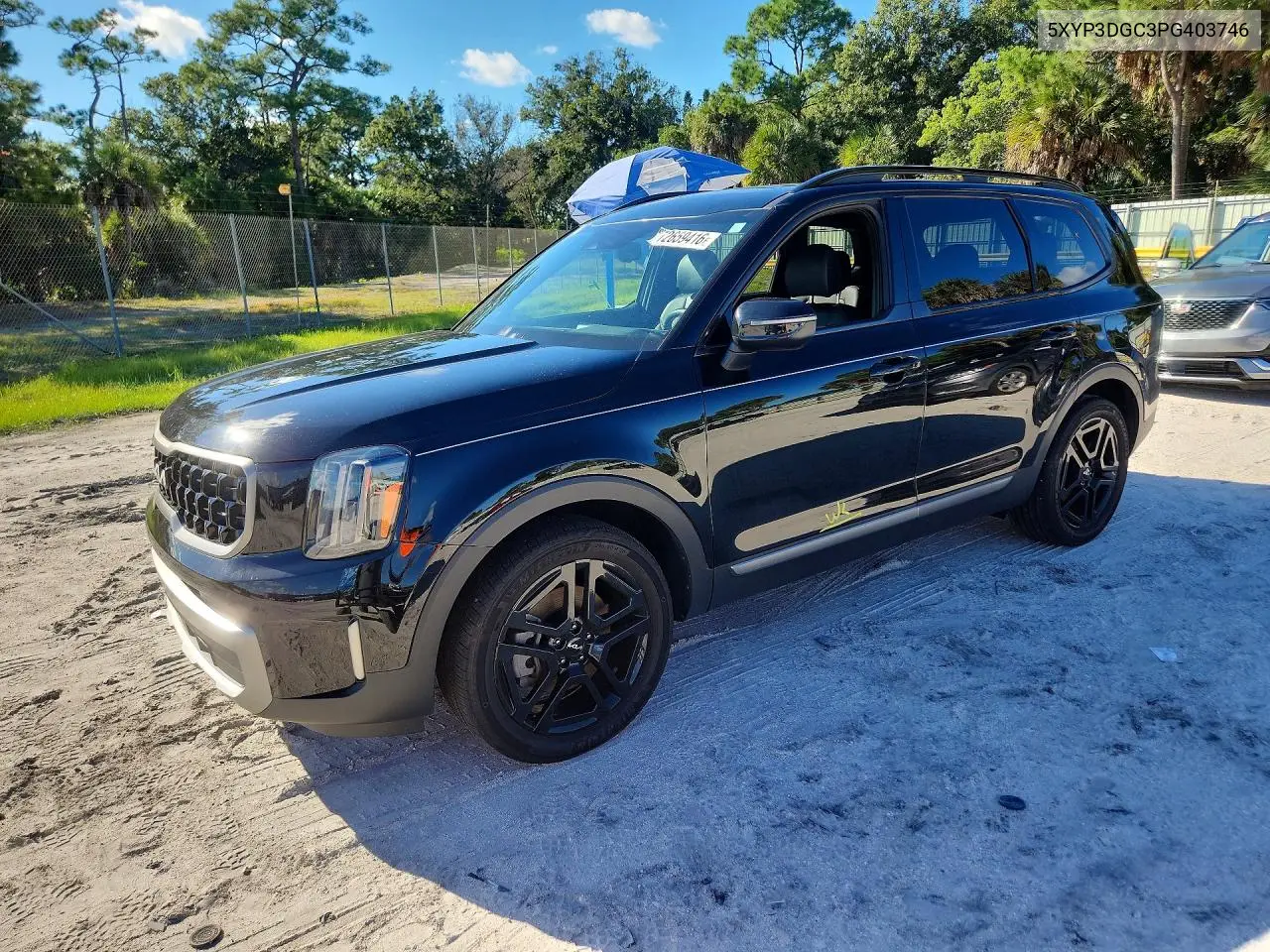 KIA TELLURIDE 2023, VIN 5XYP3DGC3PG403746