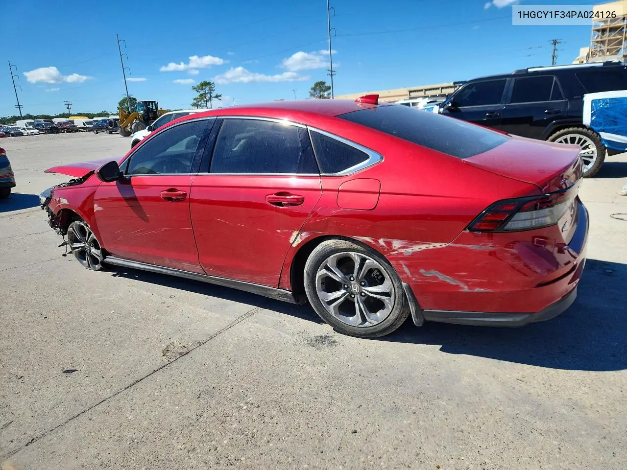 2023 HONDA ACCORD VIN 1HGCY1F34PA024126 — фото 2