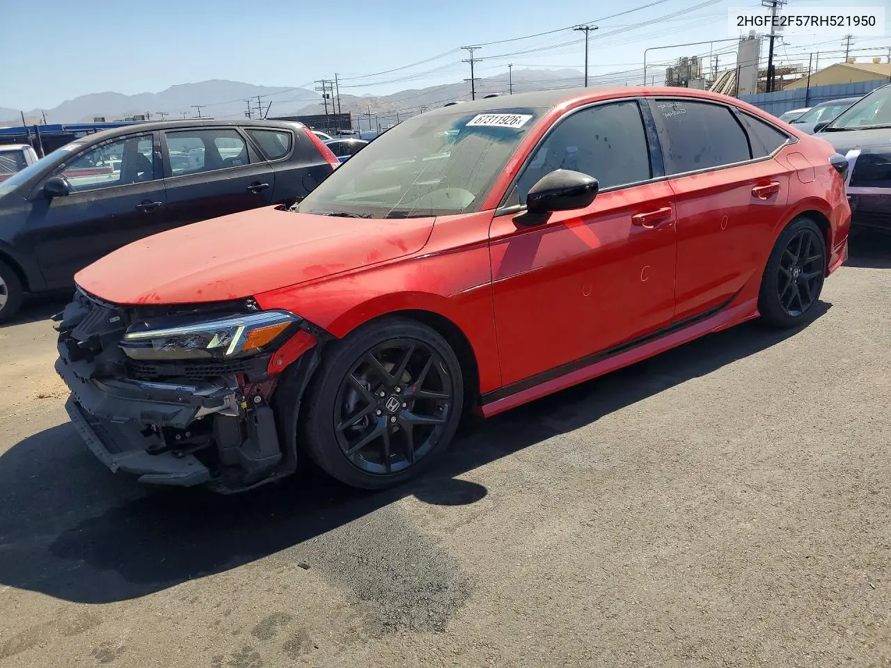 HONDA CIVIC 2024, VIN 2HGFE2F57RH521950