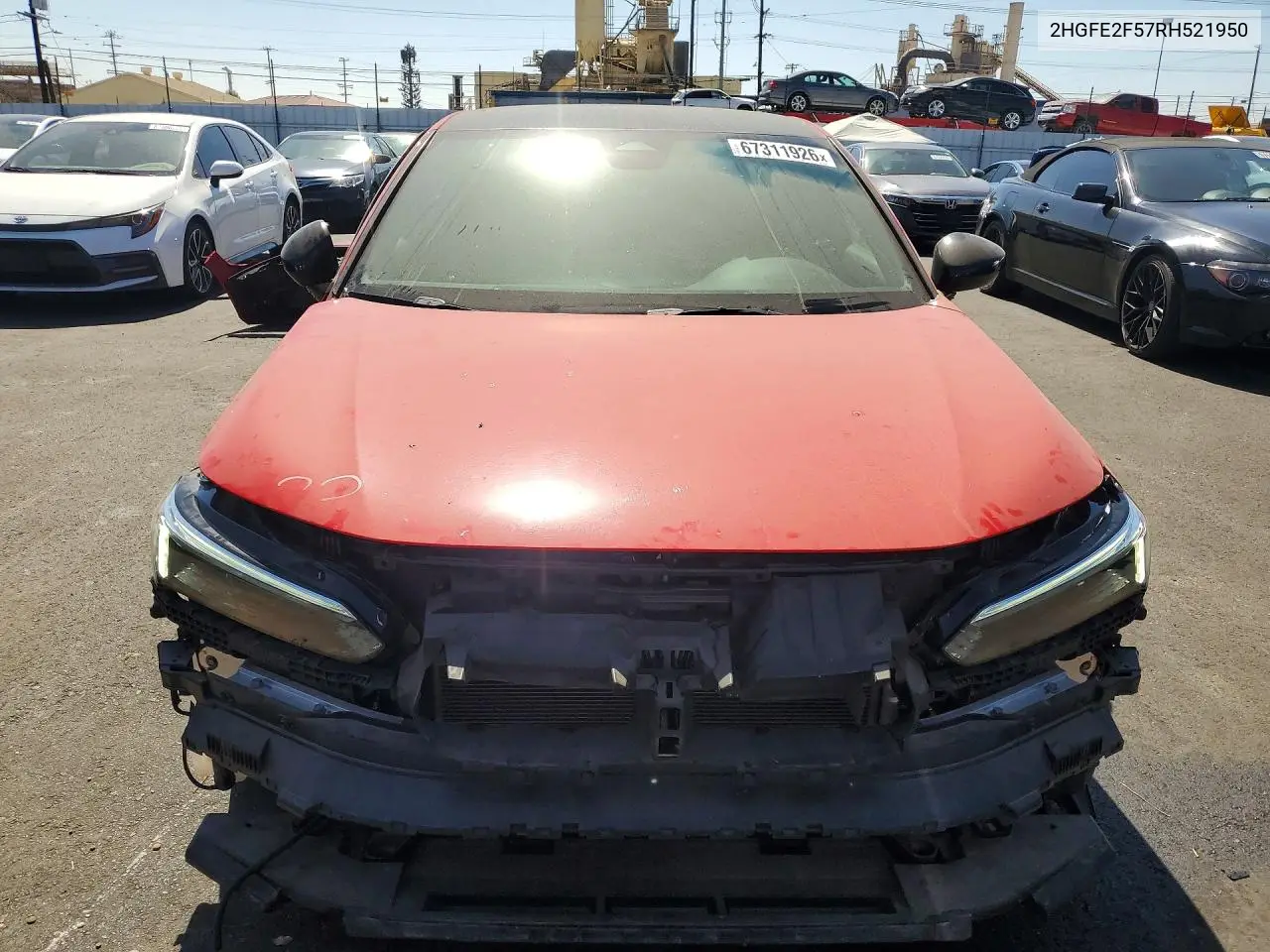 2024 HONDA CIVIC VIN 2HGFE2F57RH521950 — фото 5