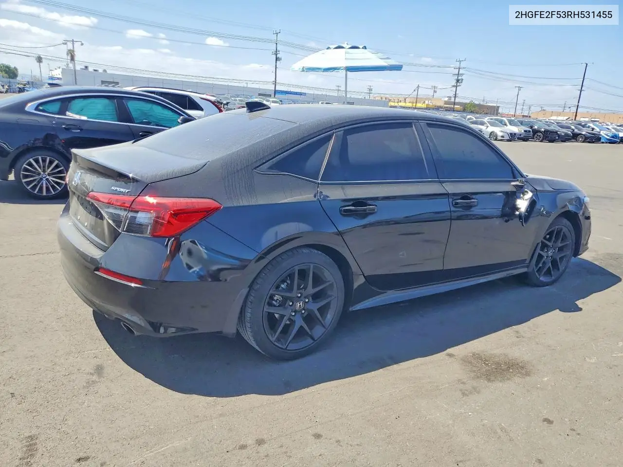 2024 HONDA CIVIC VIN 2HGFE2F53RH531455 — фото 3