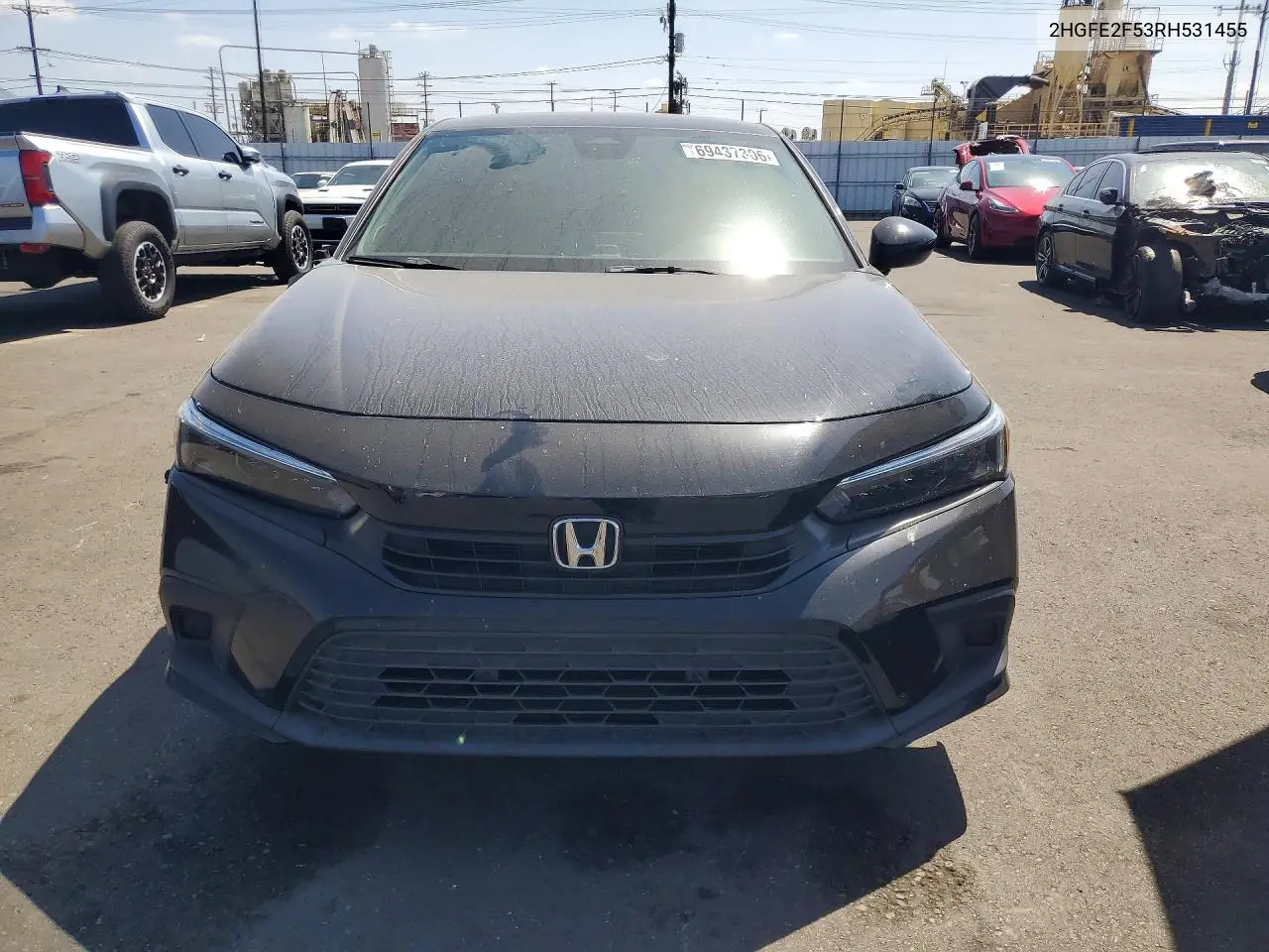 2024 HONDA CIVIC VIN 2HGFE2F53RH531455 — фото 5