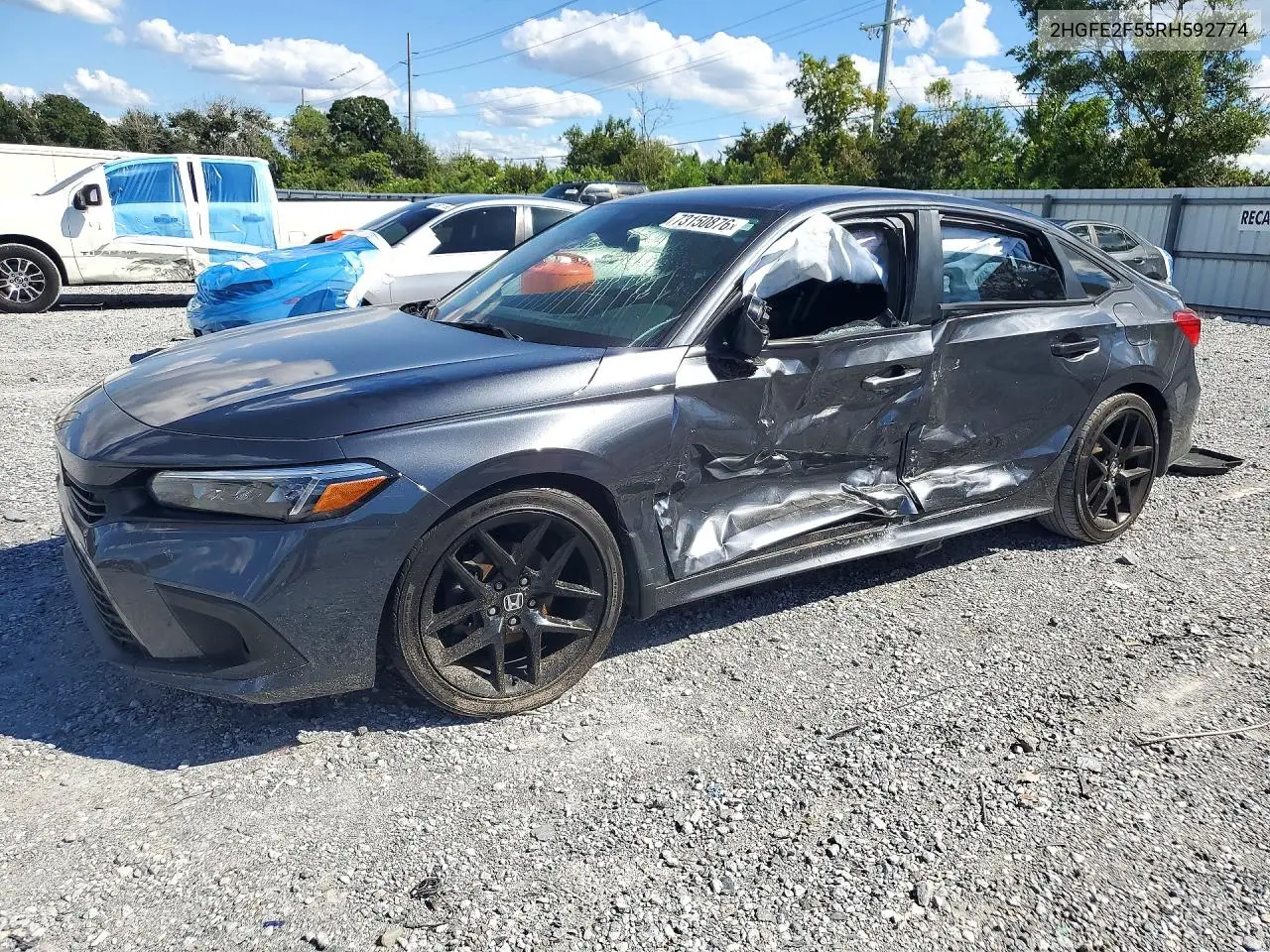 HONDA CIVIC 2024, VIN 2HGFE2F55RH592774