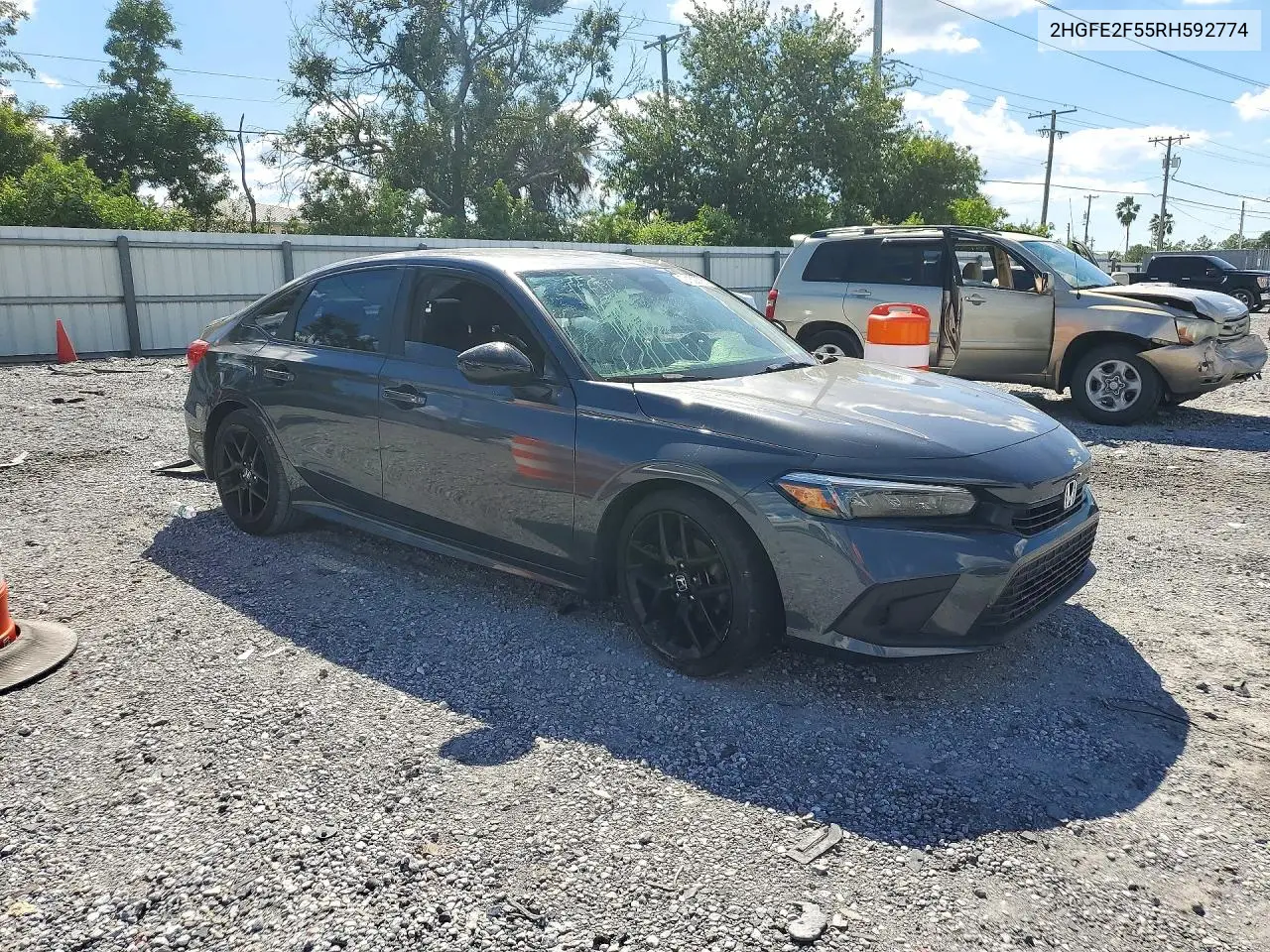 2024 HONDA CIVIC VIN 2HGFE2F55RH592774 — фото 4