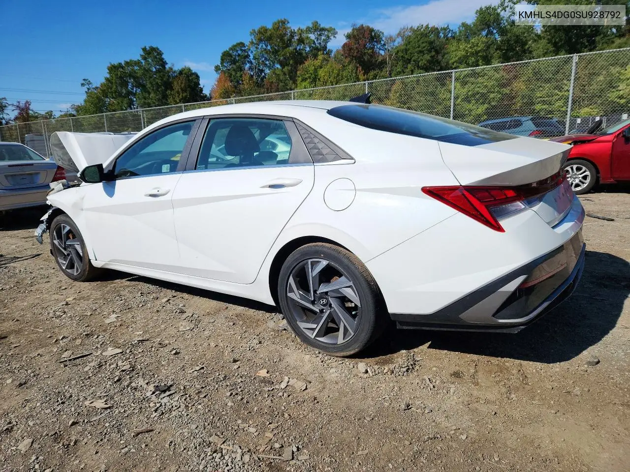 2025 HYUNDAI ELANTRA VIN KMHLS4DG0SU928792 — фото 2