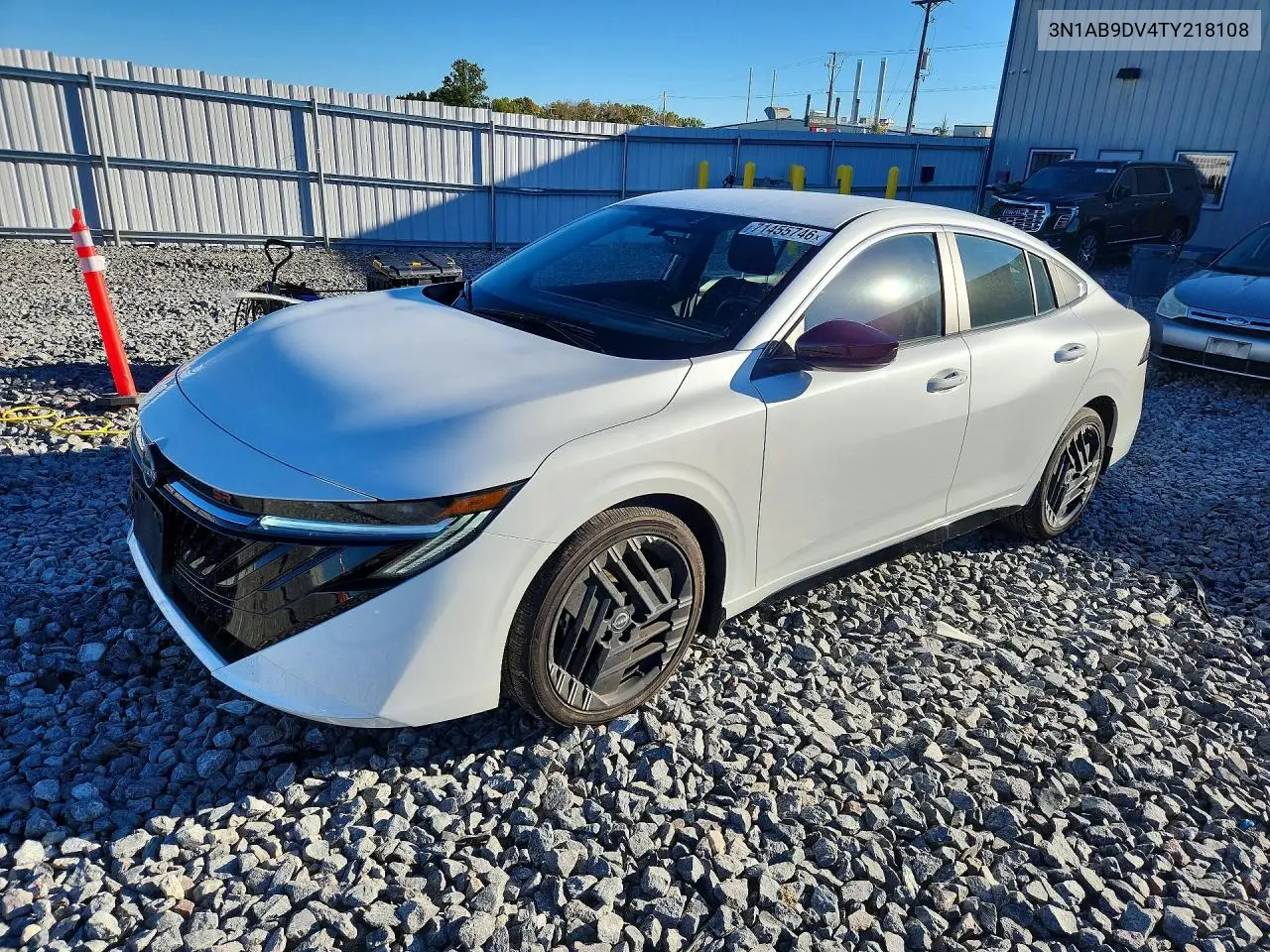 NISSAN SENTRA 2026, VIN 3N1AB9DV4TY218108