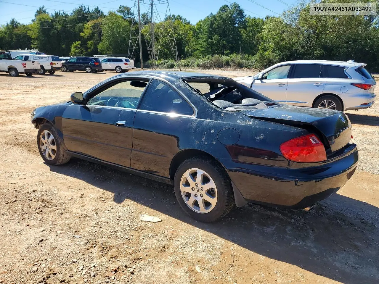 2001 ACURA CL VIN 19UYA42461A033492 — фото 2