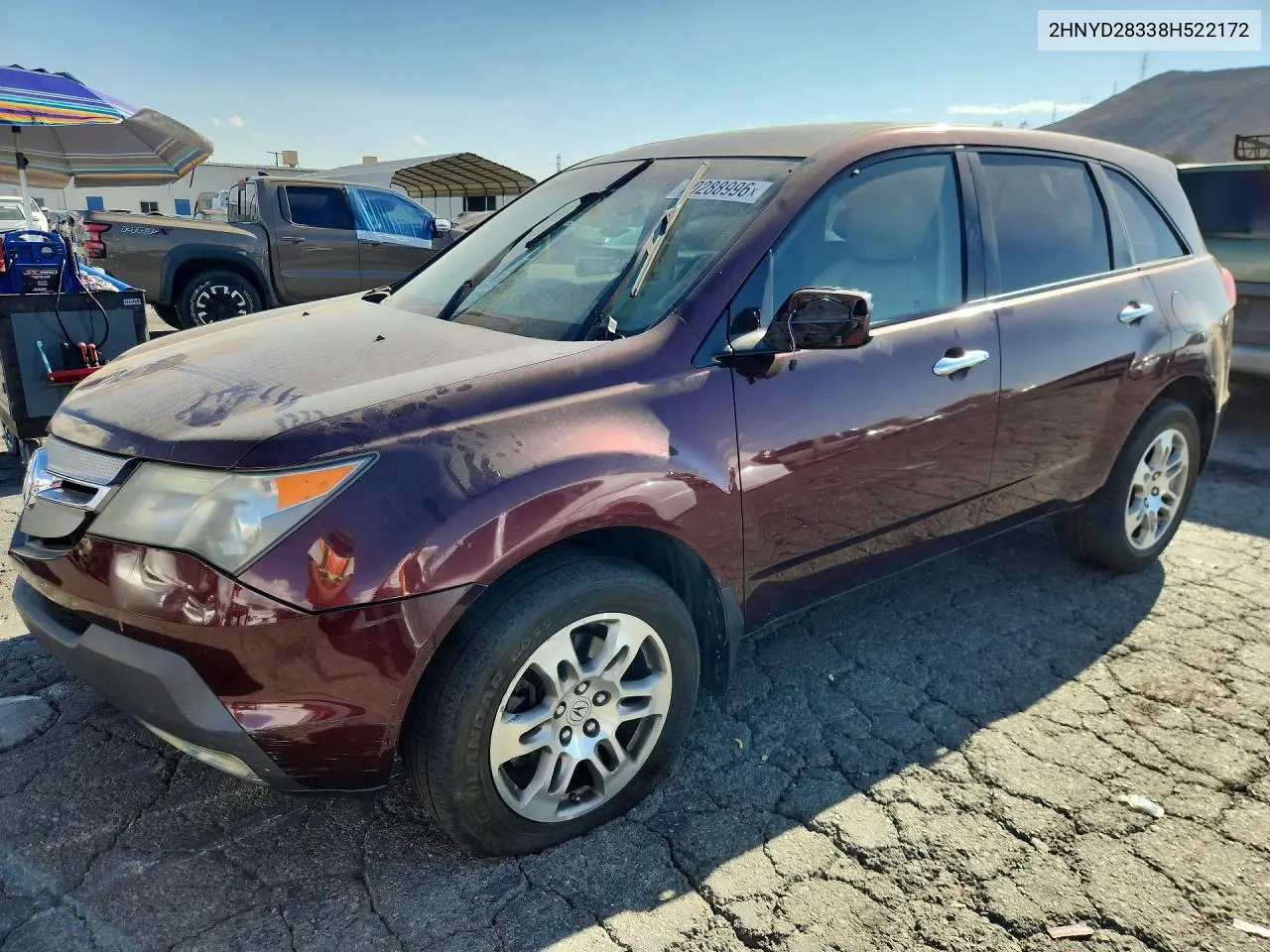 ACURA MDX 2008, VIN 2HNYD28338H522172