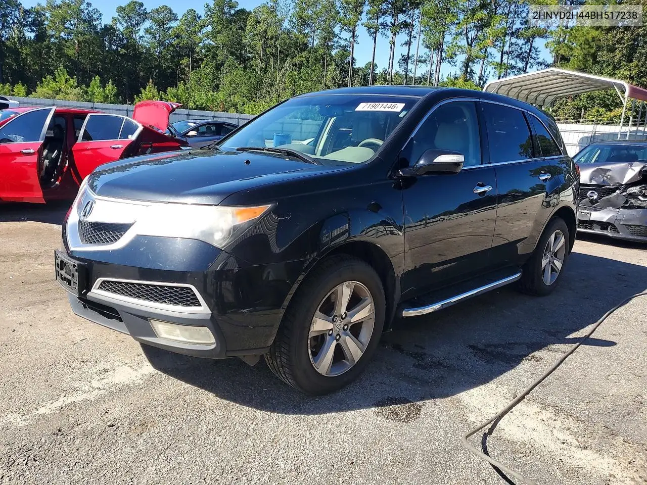 ACURA MDX 2011, VIN 2HNYD2H44BH517238