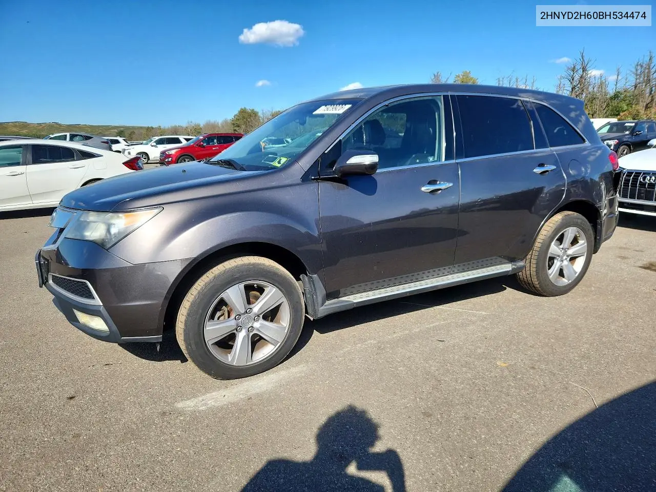 ACURA MDX 2011, VIN 2HNYD2H60BH534474