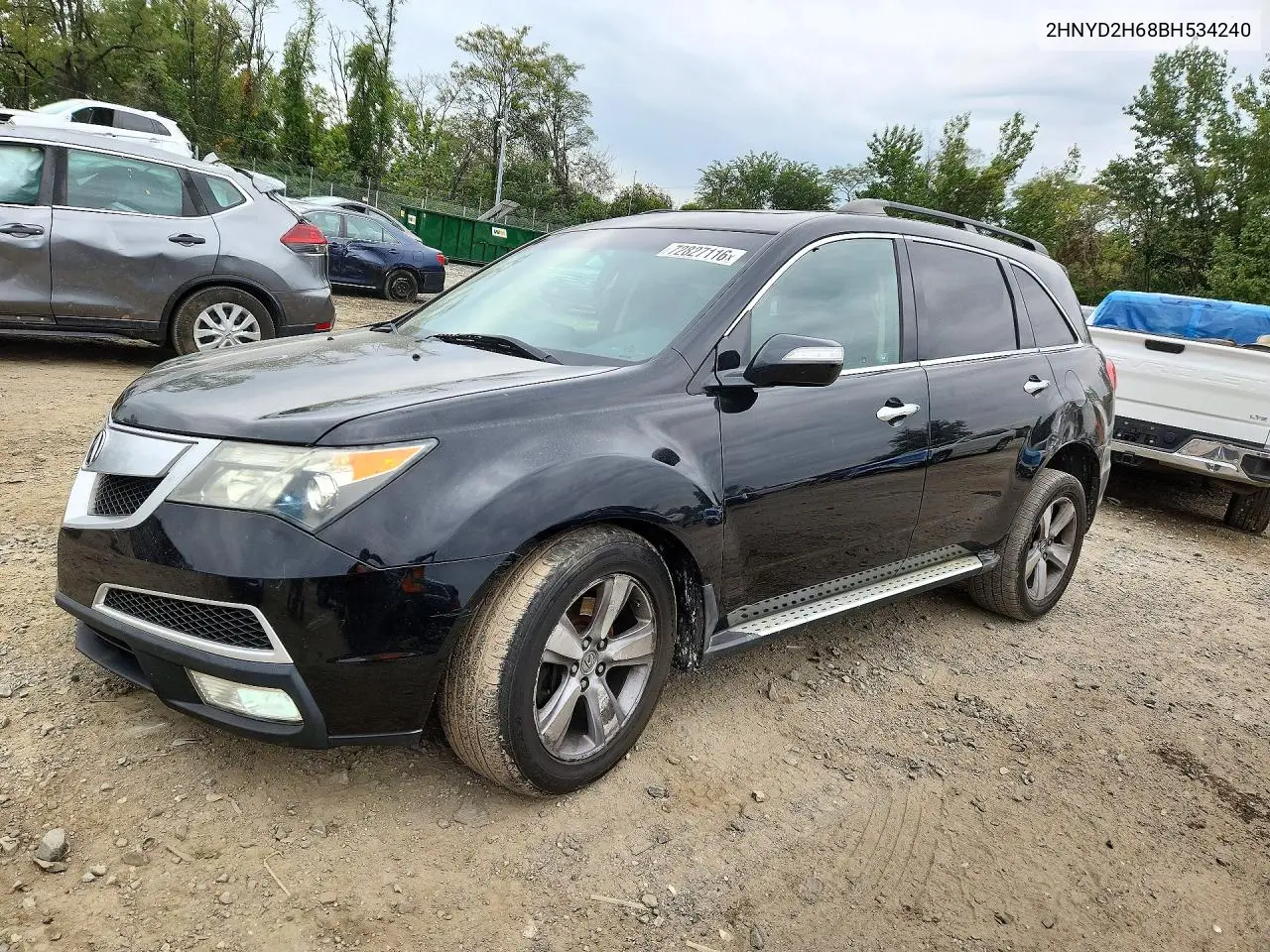 ACURA MDX 2011, VIN 2HNYD2H68BH534240