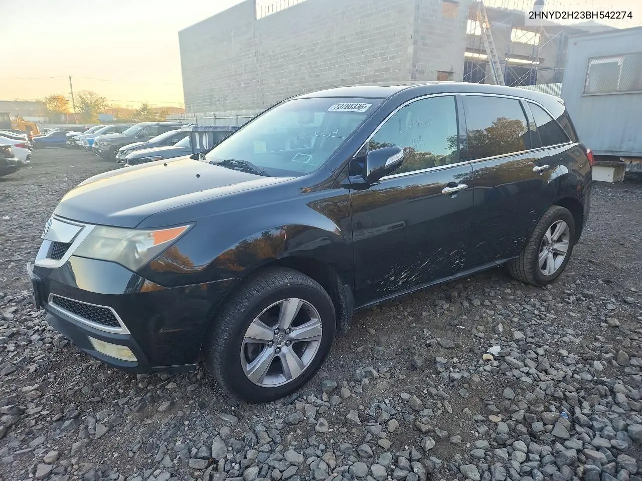 ACURA MDX 2011, VIN 2HNYD2H23BH542274
