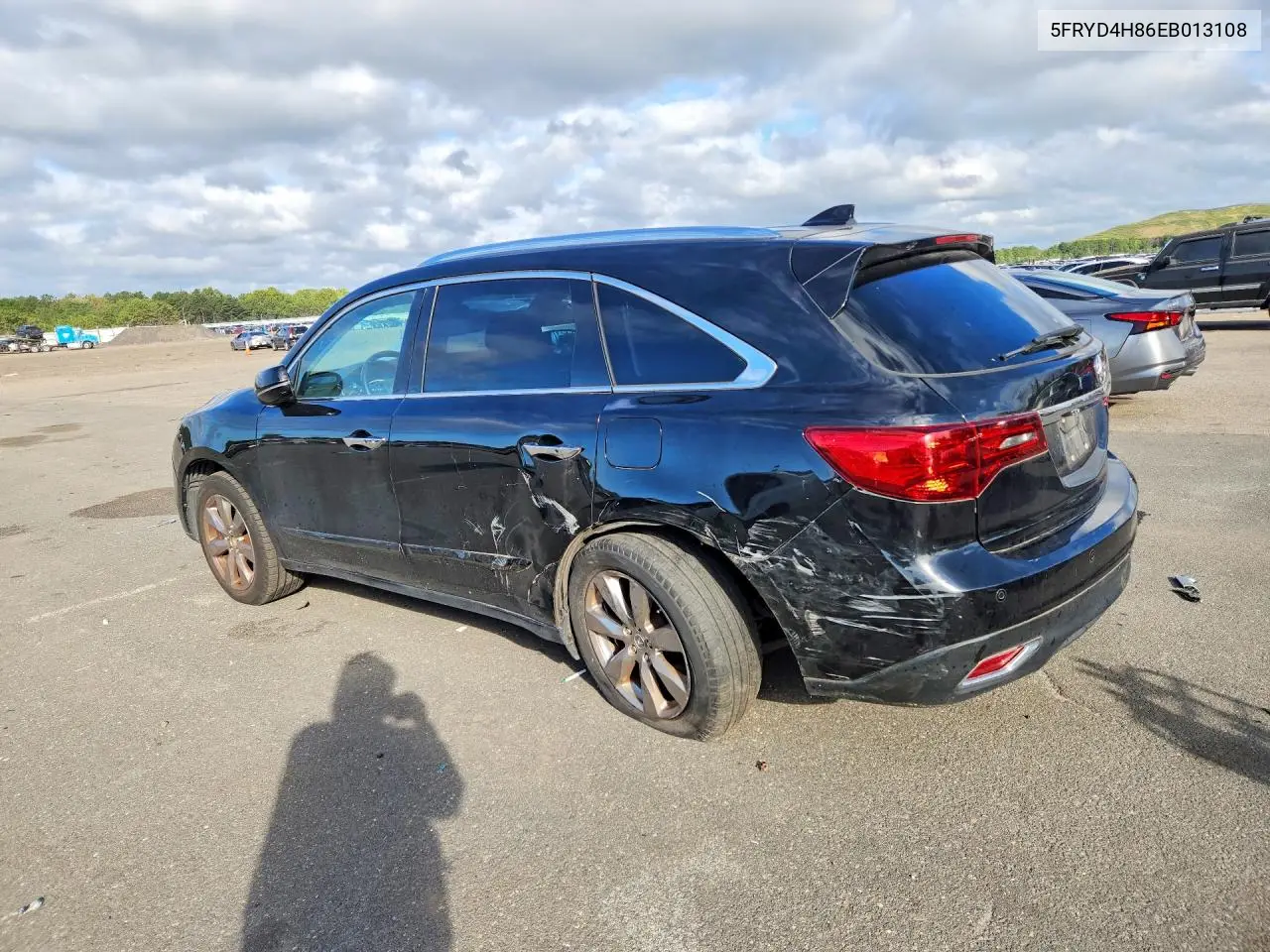 2014 ACURA MDX VIN 5FRYD4H86EB013108 — фото 2