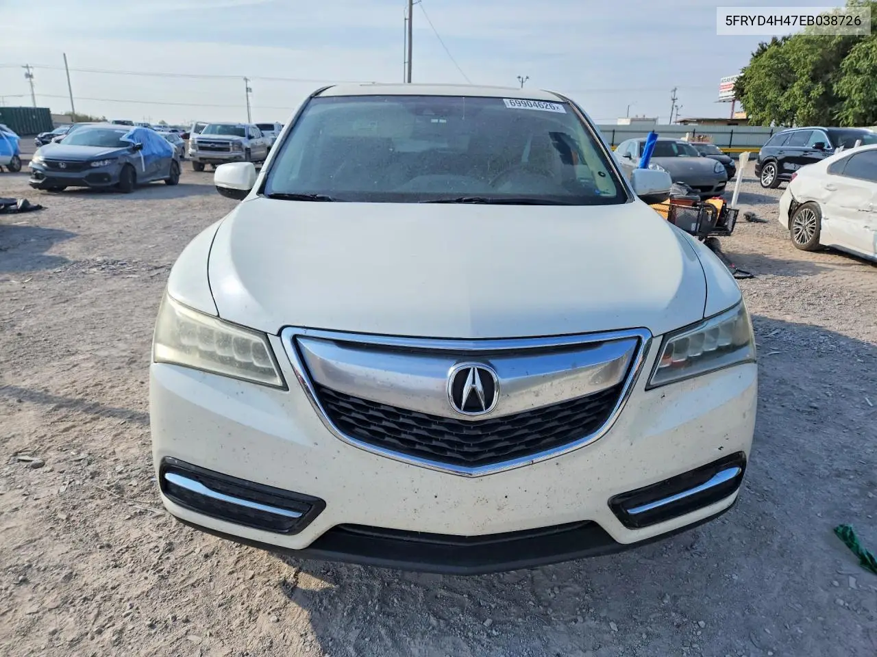 2014 ACURA MDX VIN 5FRYD4H47EB038726 — фото 5