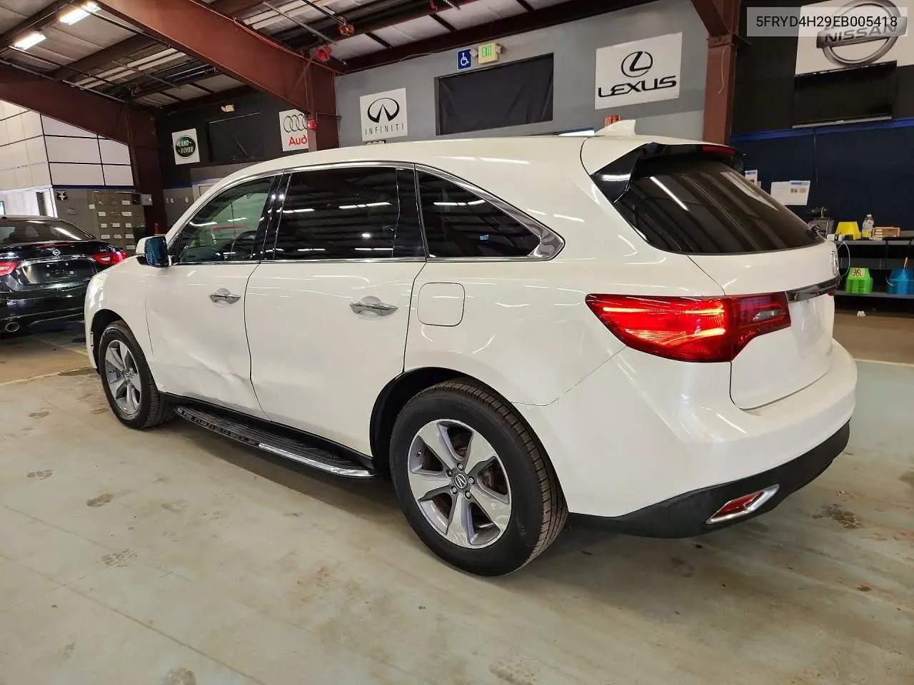 2014 ACURA MDX VIN 5FRYD4H29EB005418 — фото 2